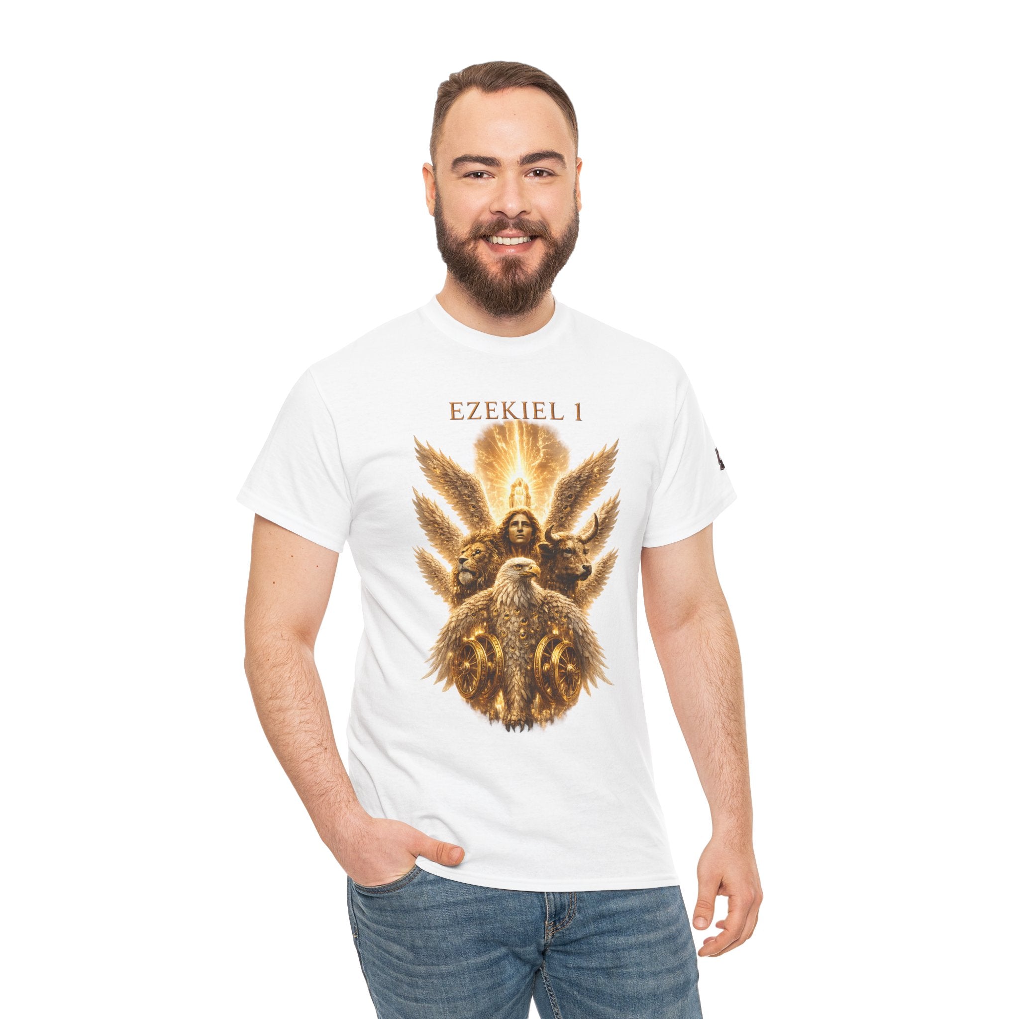 Ezekiel 1 Angel Tee — Bold Biblical Vision Graphic T-Shirt