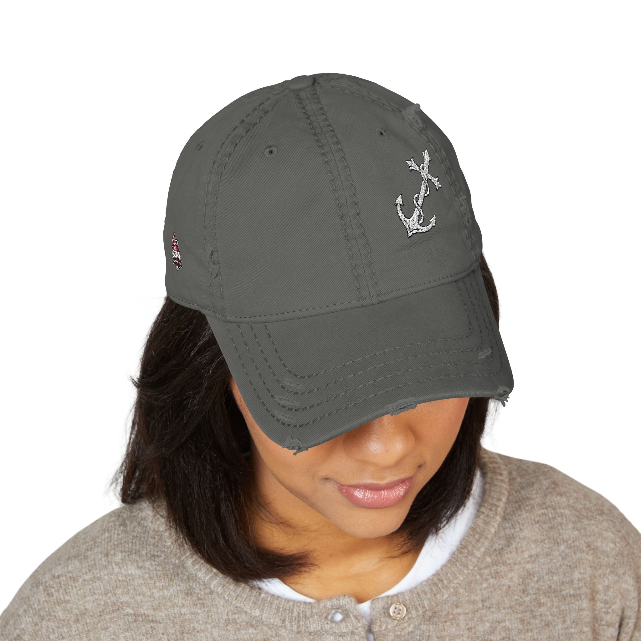 Christian Anchor Cross Embroidered Dad Hat