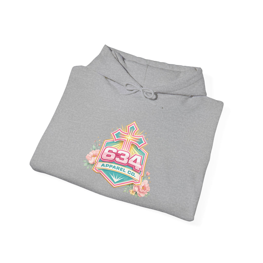 Floral Christian Hoodie — "My Worship Is Loud Because My Wounds Were Deep"