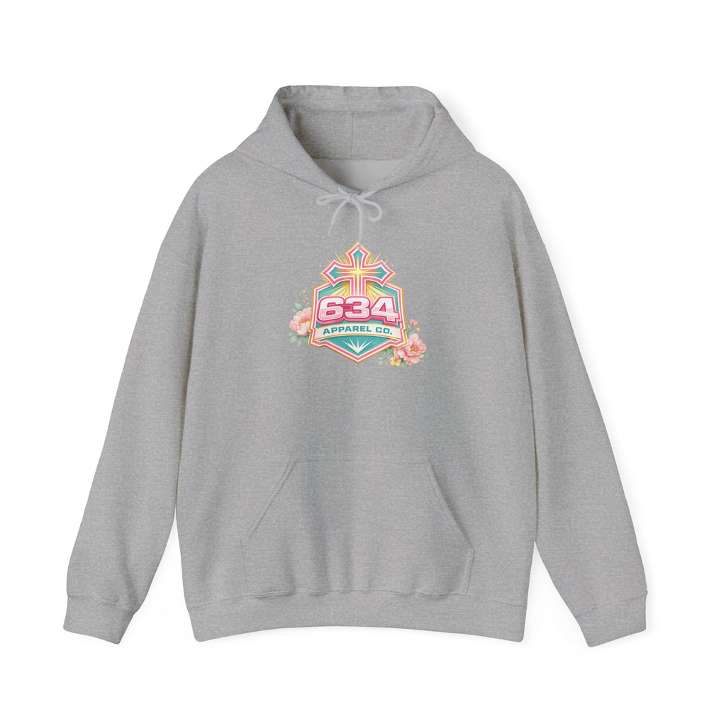 Floral Embrace Impossibilities Hooded Sweatshirt — Inspirational 'Expect to See Miracles' Quote