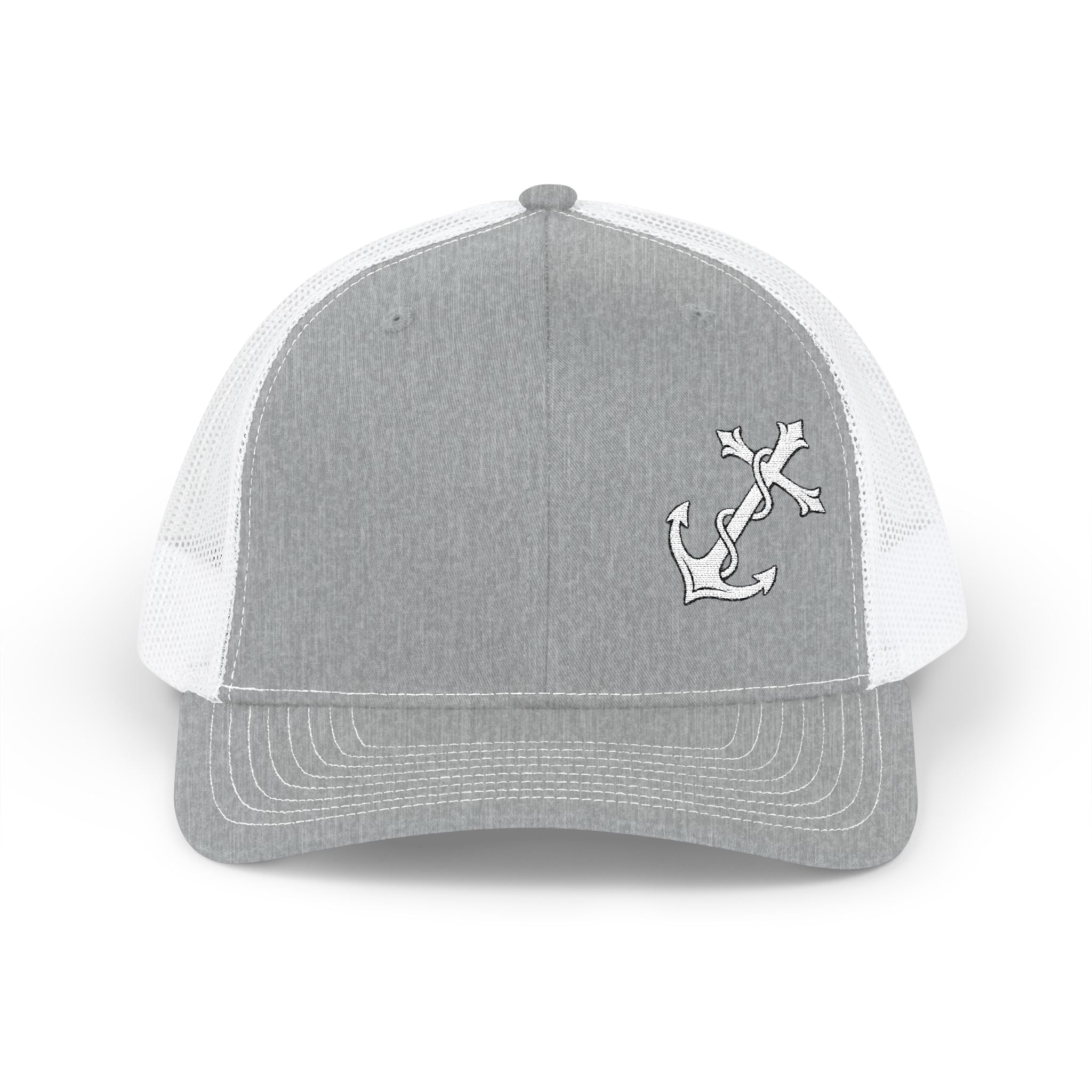 Christian Anchor Cross Snapback Trucker Cap – "Jesus is Our Anchor"
