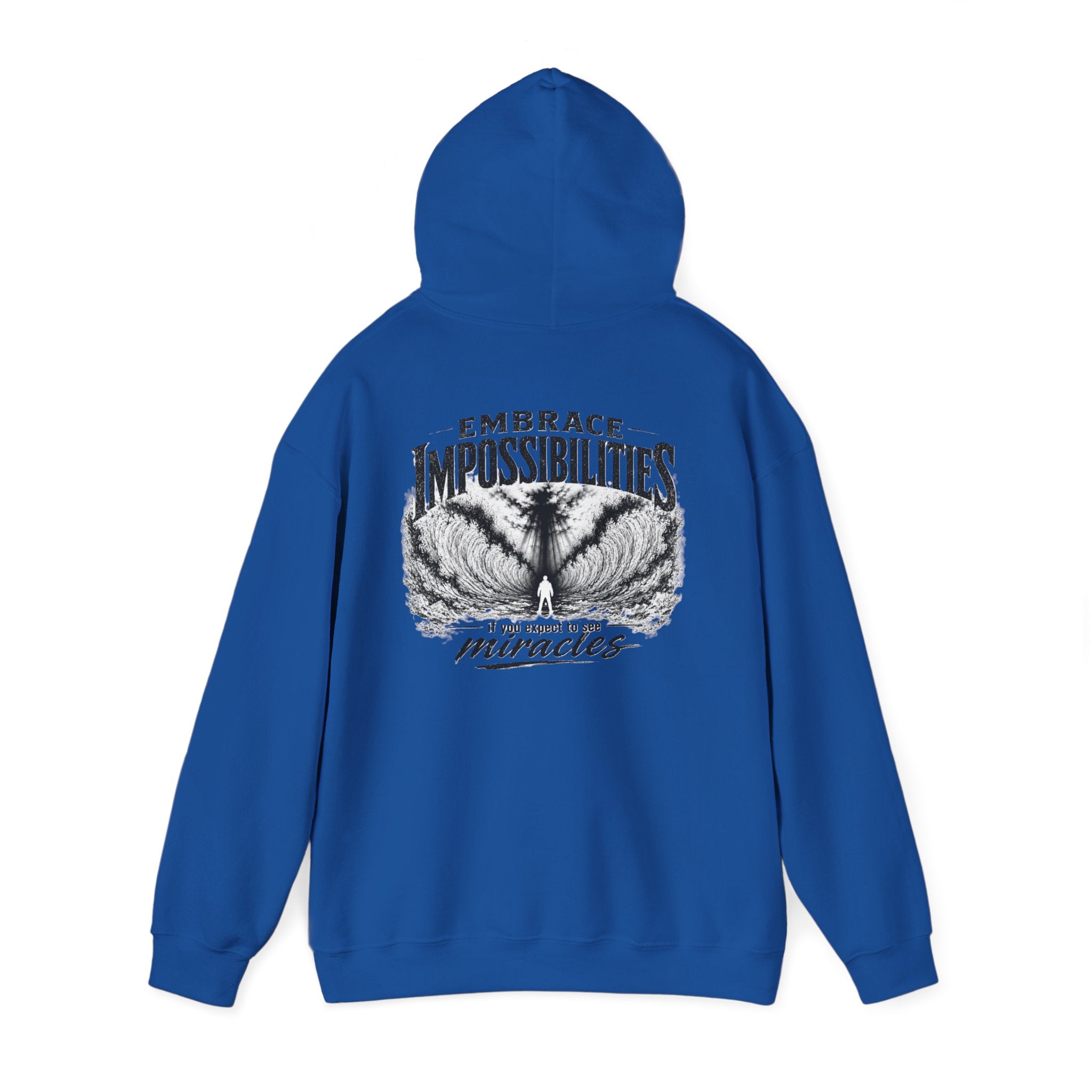 Floral Embrace Impossibilities Hooded Sweatshirt — Inspirational 'Expect to See Miracles' Quote