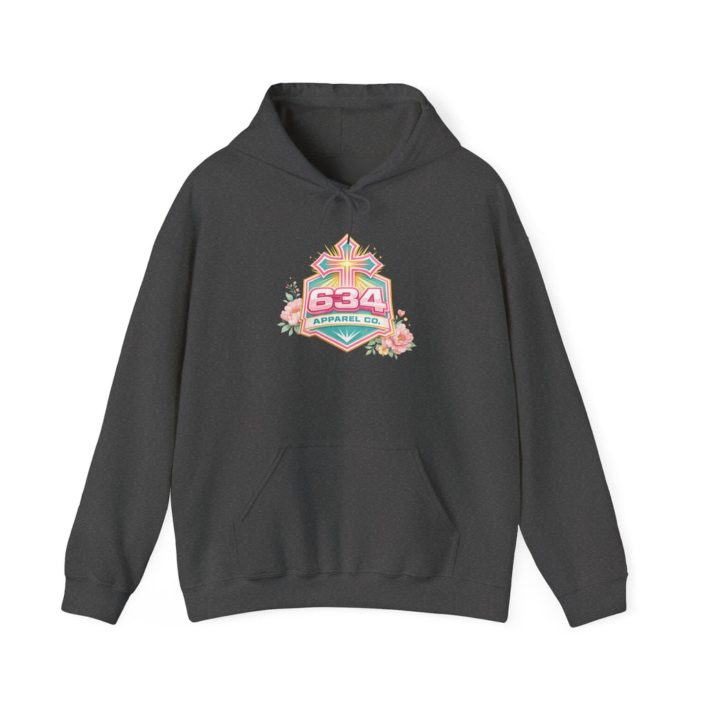 Floral Embrace Impossibilities Hooded Sweatshirt — Inspirational 'Expect to See Miracles' Quote