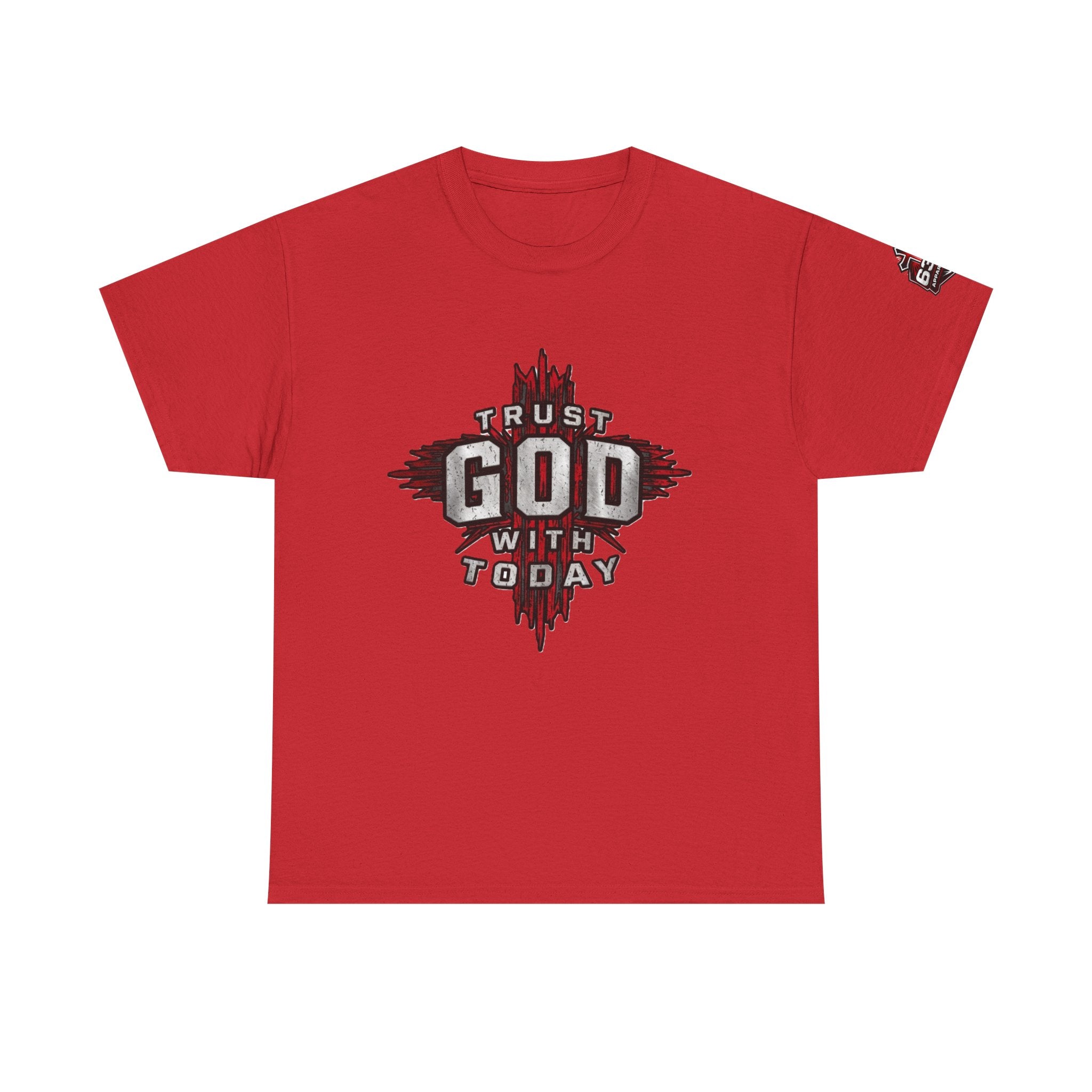 Trust God for Today T-Shirt — Faith Red Cross Christian Tee