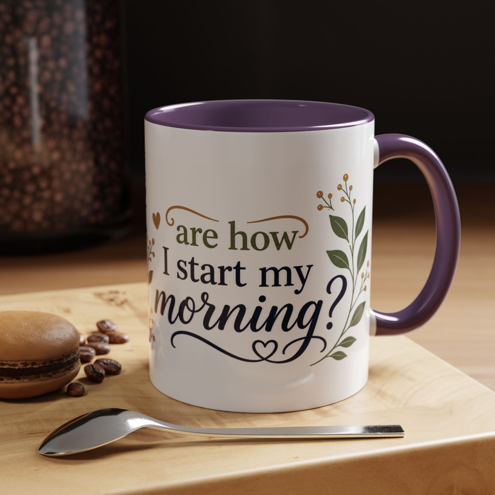 Coffee & Jesus Morning Mug — “Coffee and Jesus are how i start my morning” Accent Coffee Mug (11/15 oz)