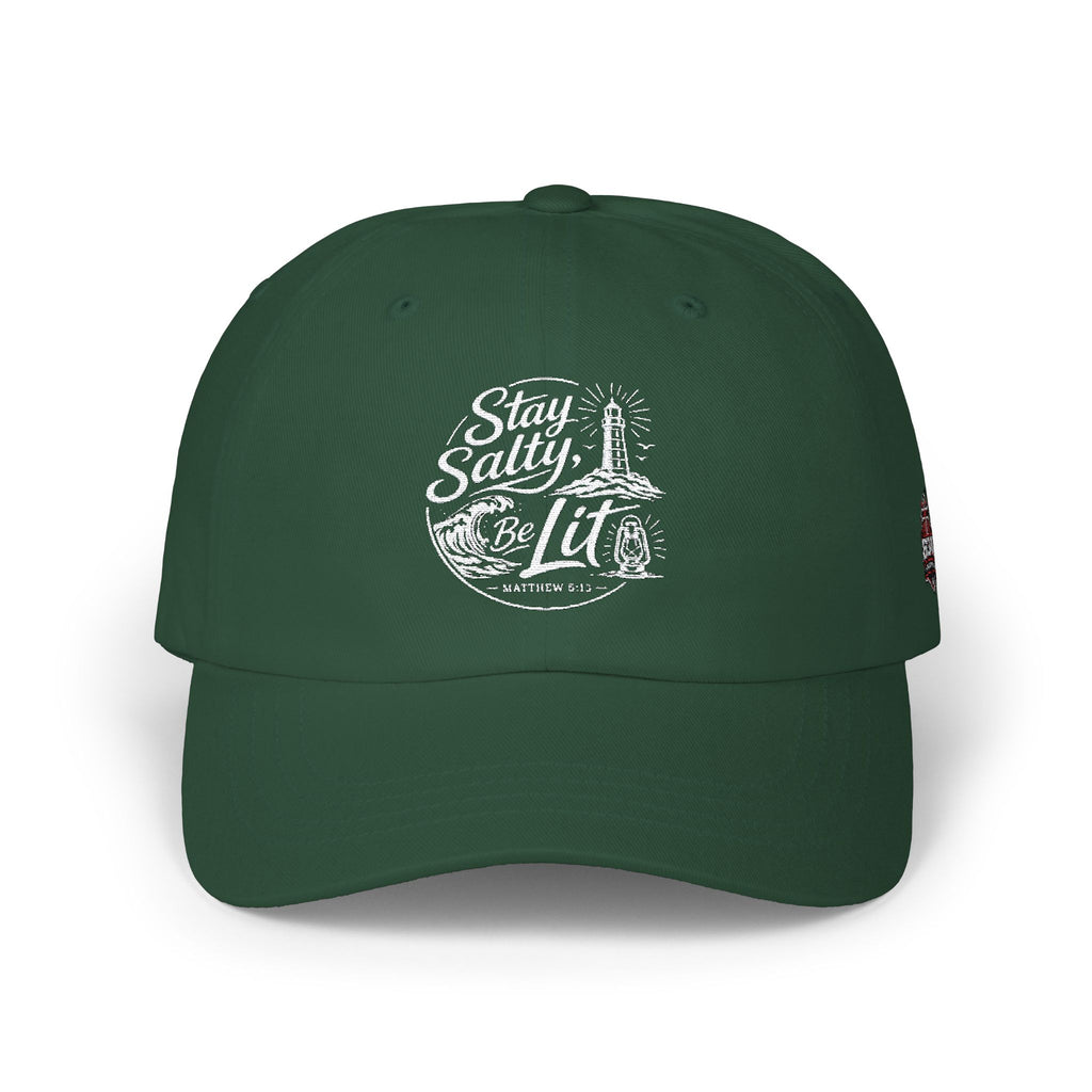 Classic Dad Cap — "Stay Salty Be Lit" Matthew 5:13-16 Embroidered Hat
