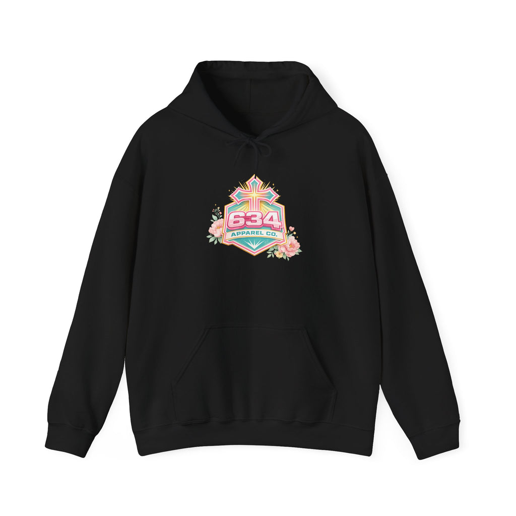 Floral Christian Hoodie — "My Worship Is Loud Because My Wounds Were Deep"