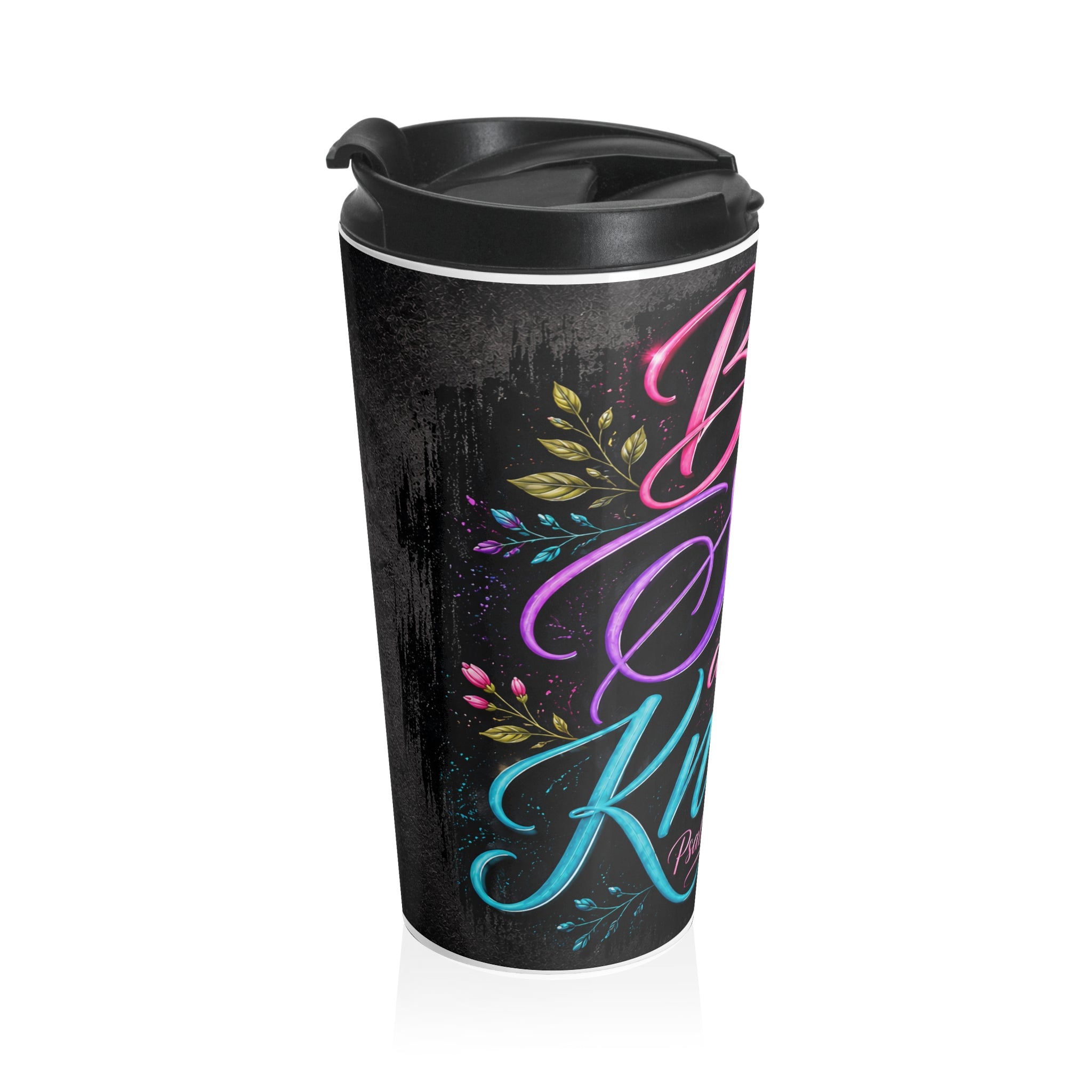 Stainless Steel Travel Mug — "Be Still and Know" Psalm 46:10 Inspirational Bible Verse