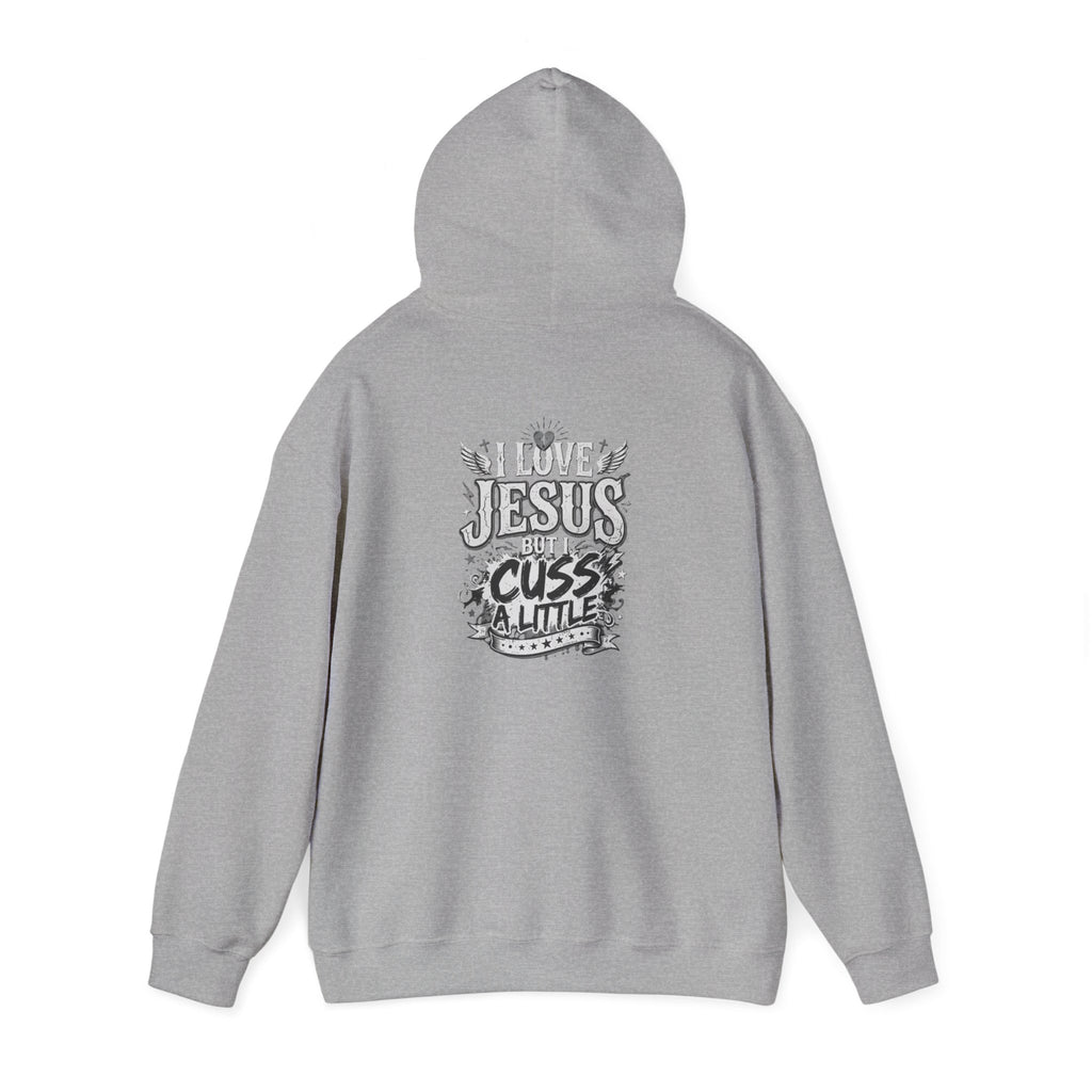 I Cuss a Little Christian Hoodie — Cheeky Faith Saying