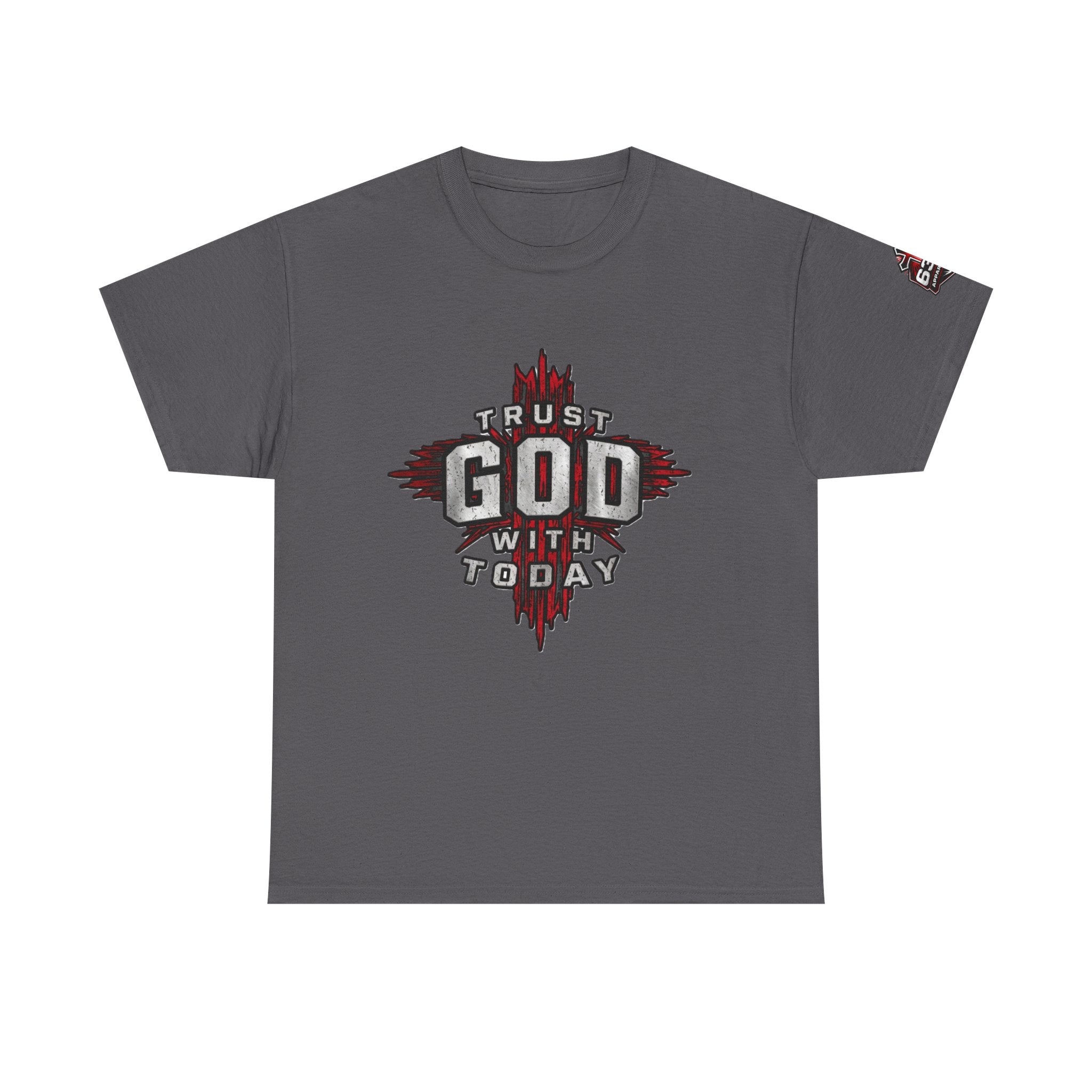 Trust God for Today T-Shirt — Faith Red Cross Christian Tee