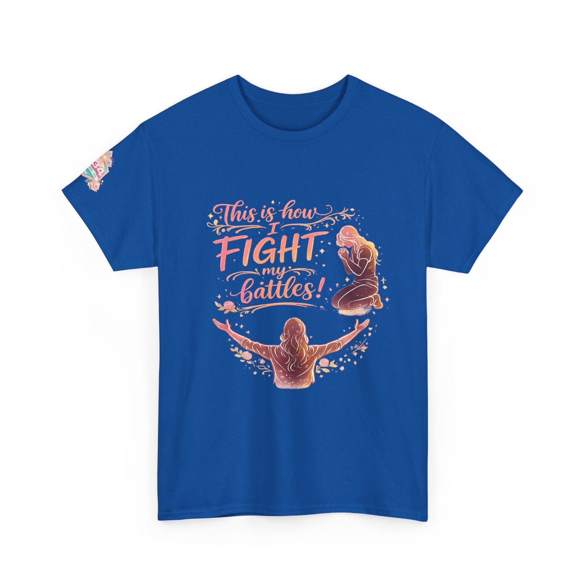 Women's Prayer & Worship Tee — "This Is How I Fight My Battles" Christian T-Shirt