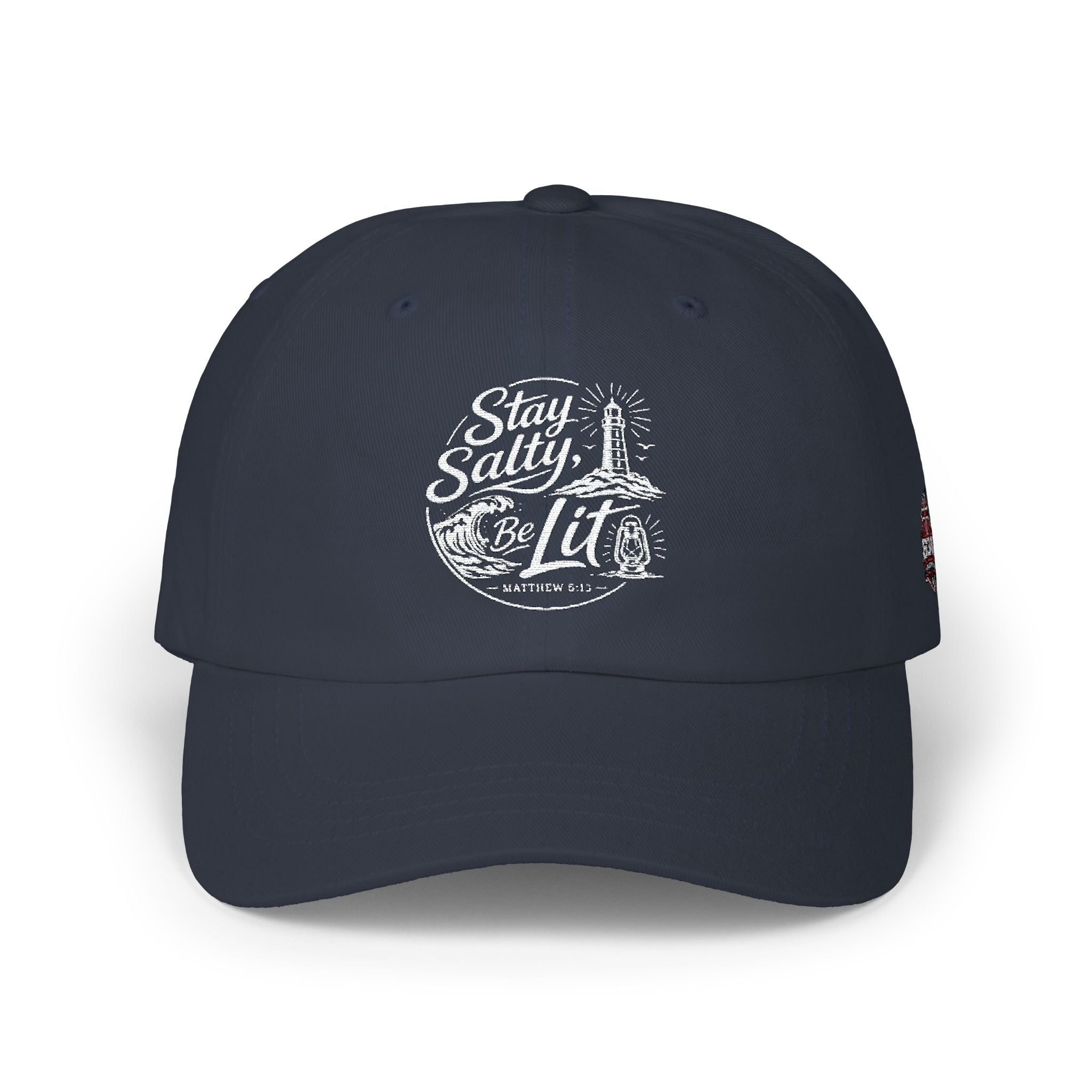 Classic Dad Cap — "Stay Salty Be Lit" Matthew 5:13-16 Embroidered Hat