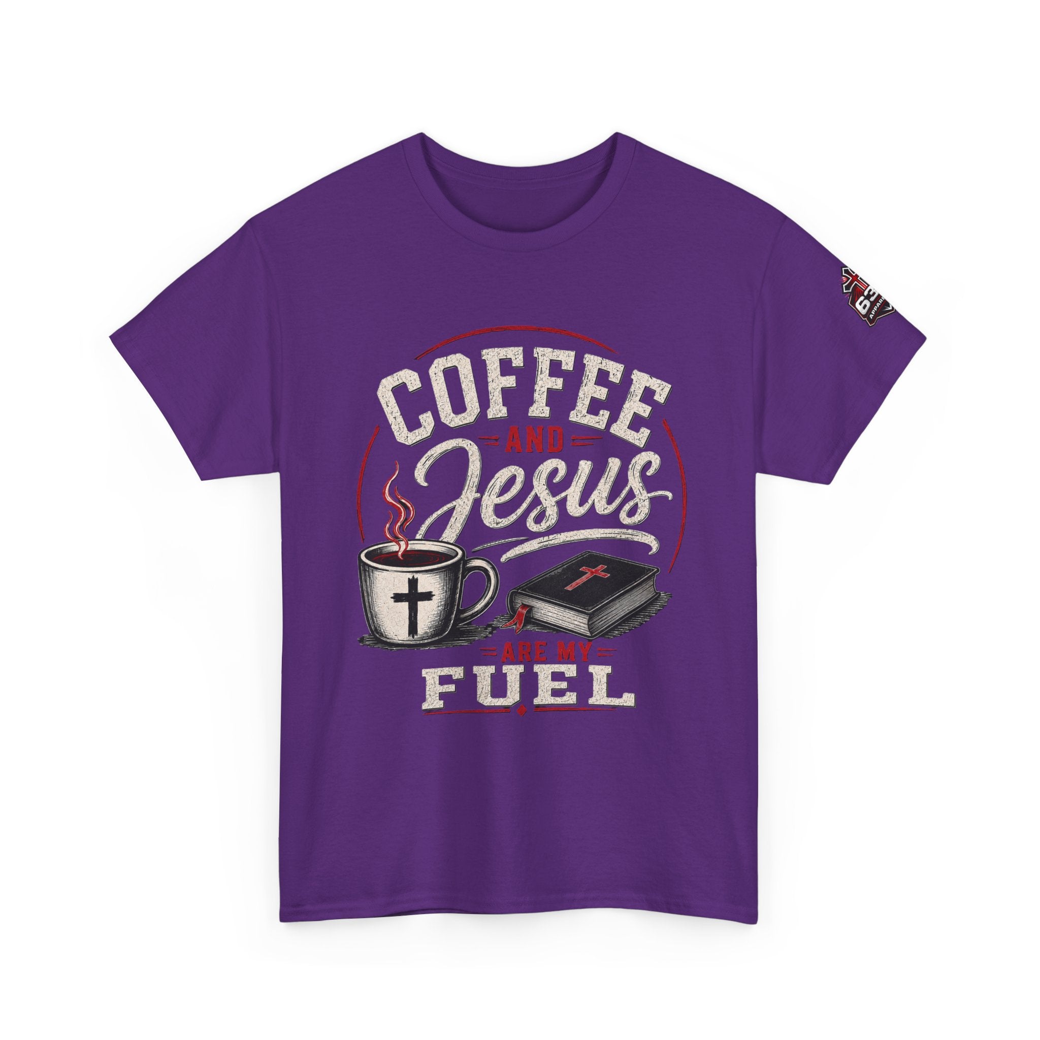 Coffee and Jesus Are My Fuel T-Shirt — Faith & Coffee Graphic Tee