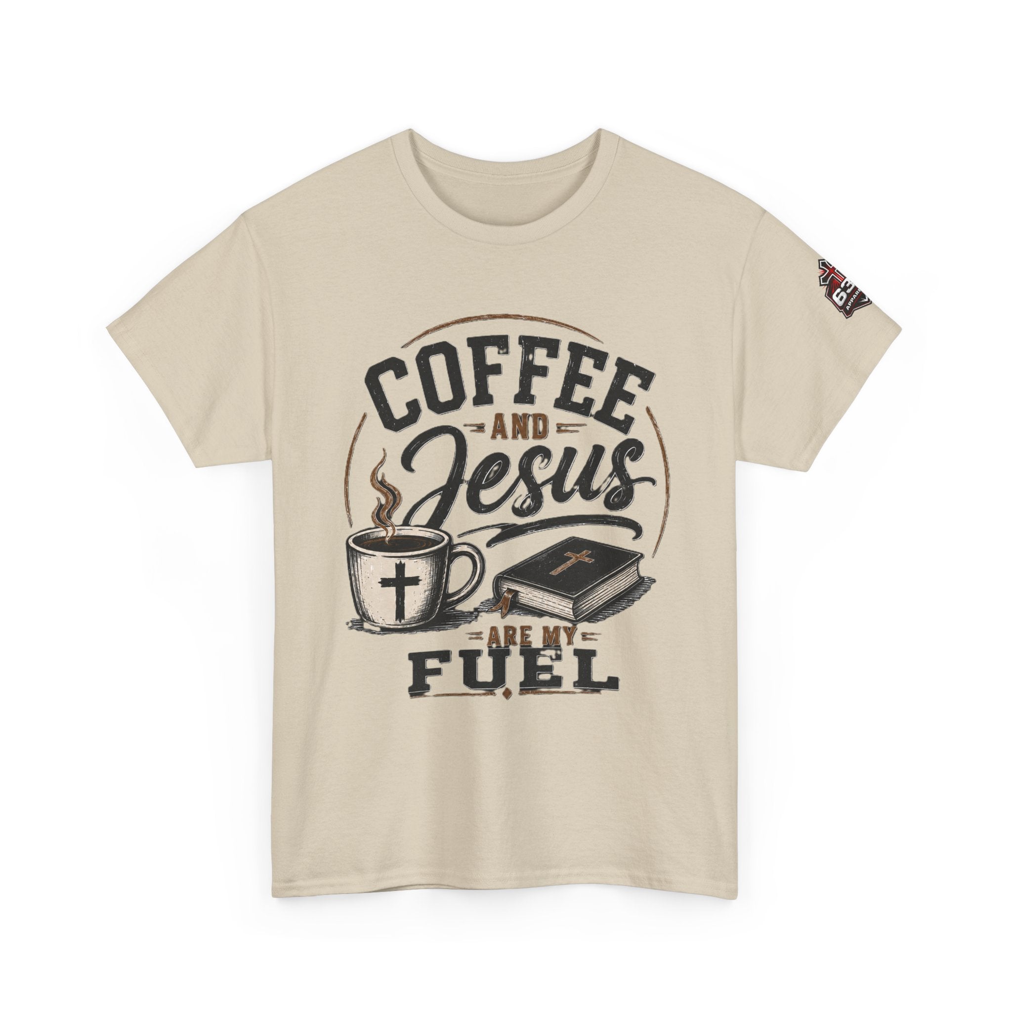 Coffee and Jesus Are My Fuel T-Shirt — Faith & Coffee Graphic Tee