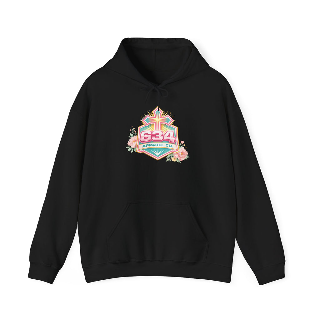 Floral Embrace Impossibilities Hooded Sweatshirt — Inspirational 'Expect to See Miracles' Quote