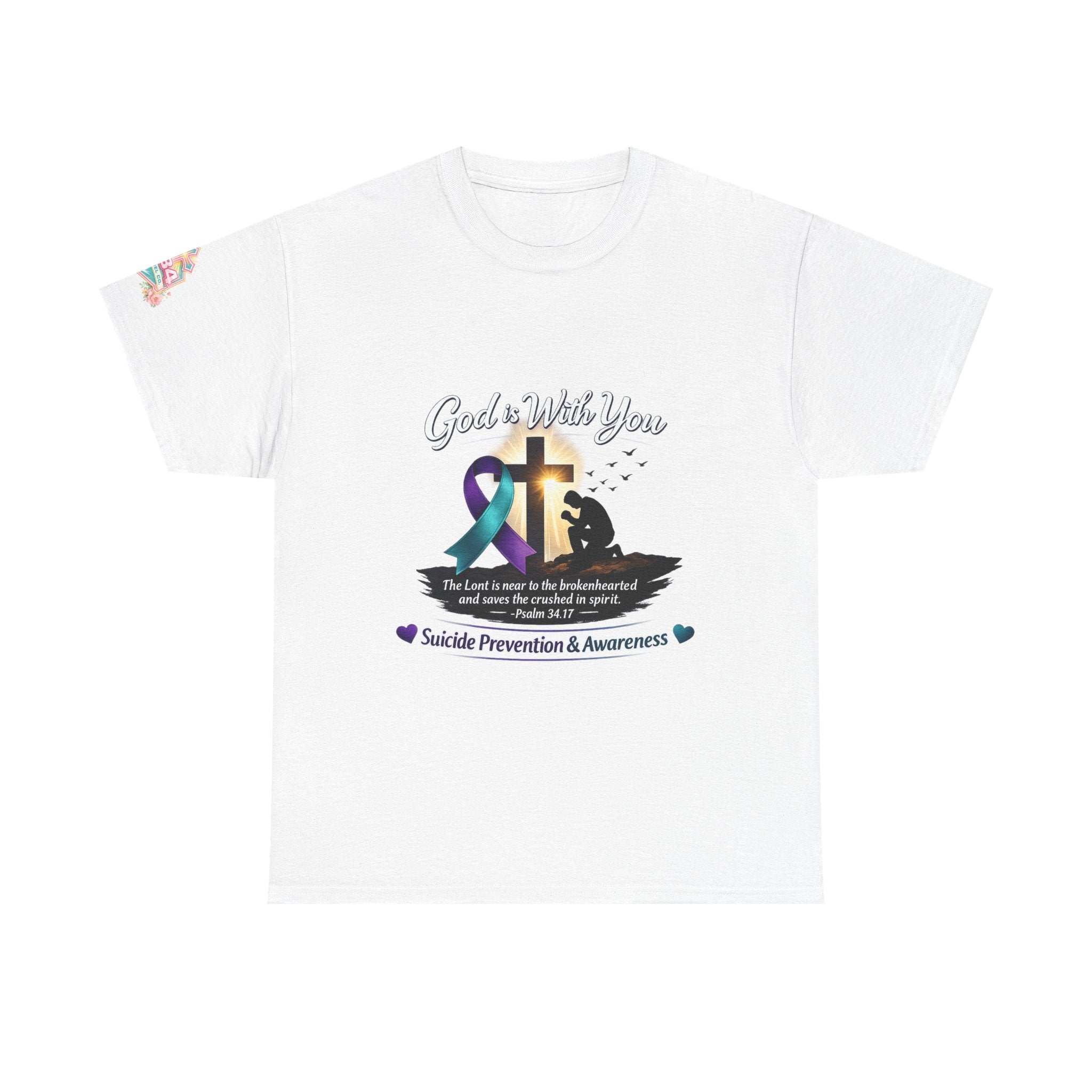 Suicide Prevention Awareness Tee — "God Is With You" Support Shirt