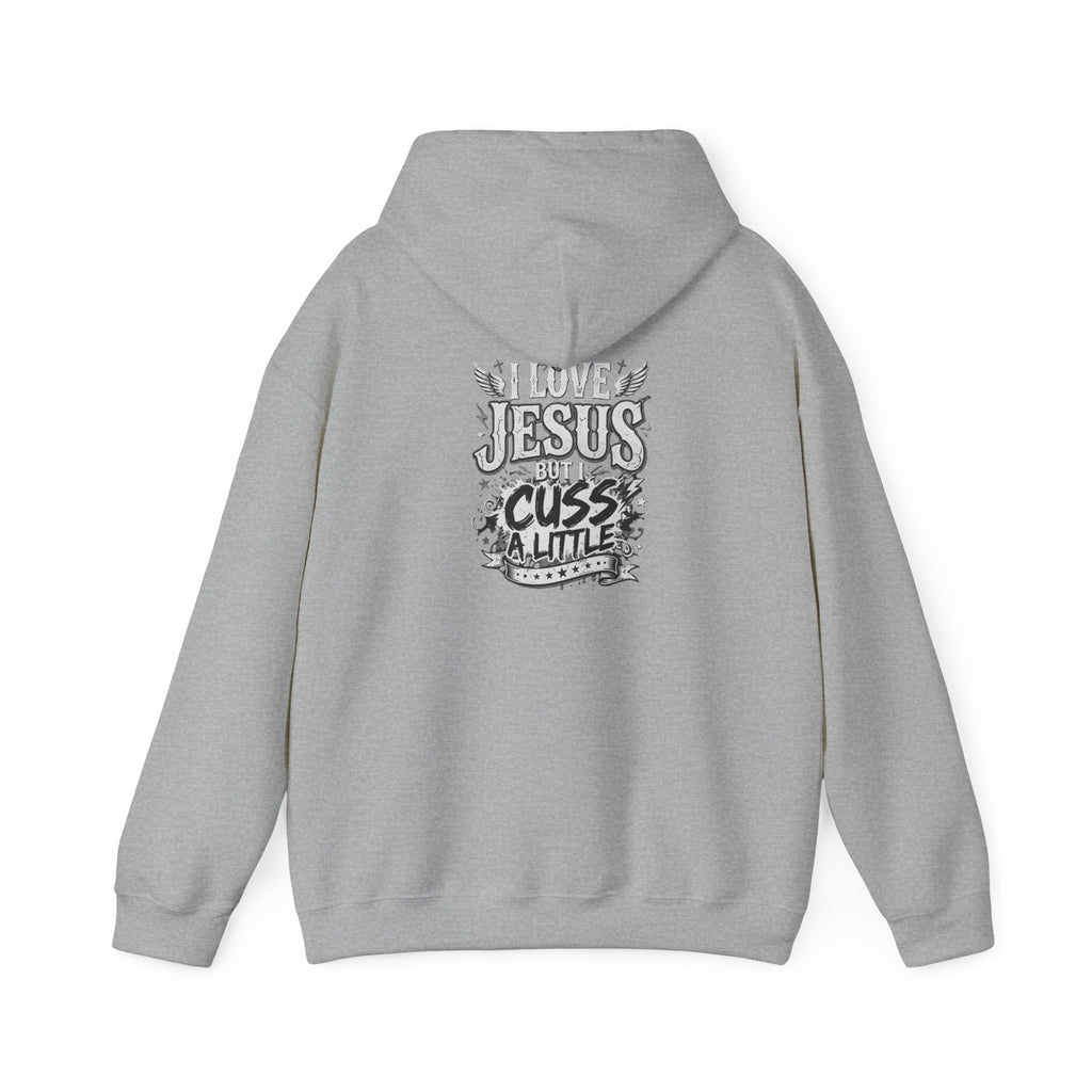 I Cuss a Little Christian Hoodie — Cheeky Faith Saying