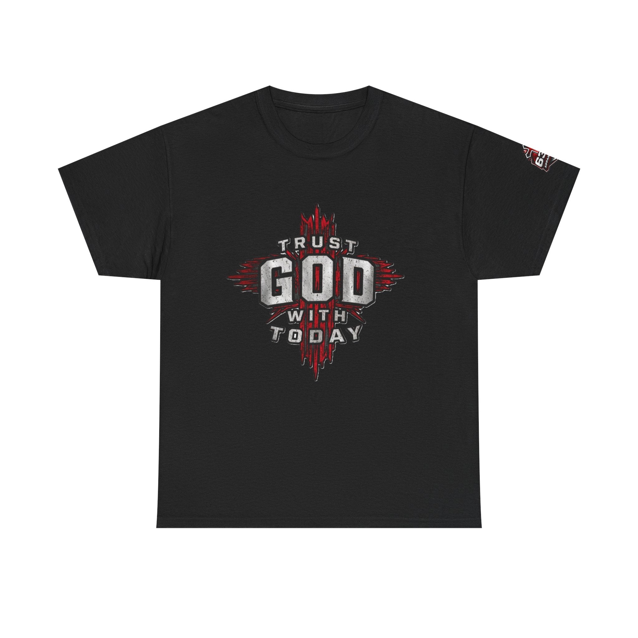 Trust God for Today T-Shirt — Faith Red Cross Christian Tee