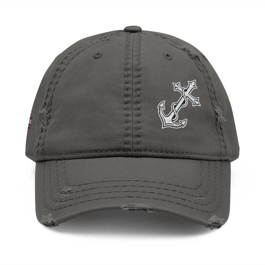 Christian Anchor Cross Embroidered Dad Hat