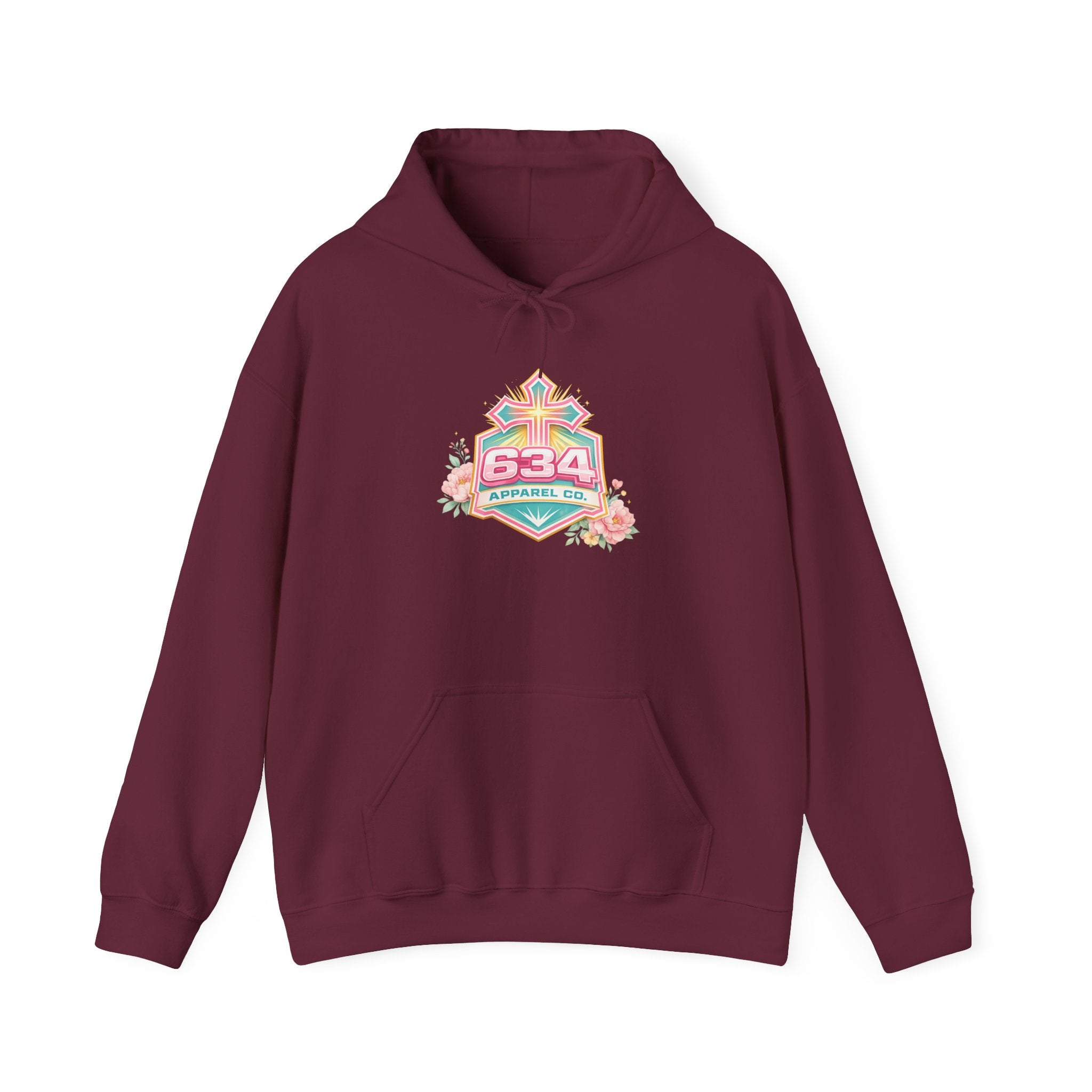 Floral Christian Hoodie — "My Worship Is Loud Because My Wounds Were Deep"