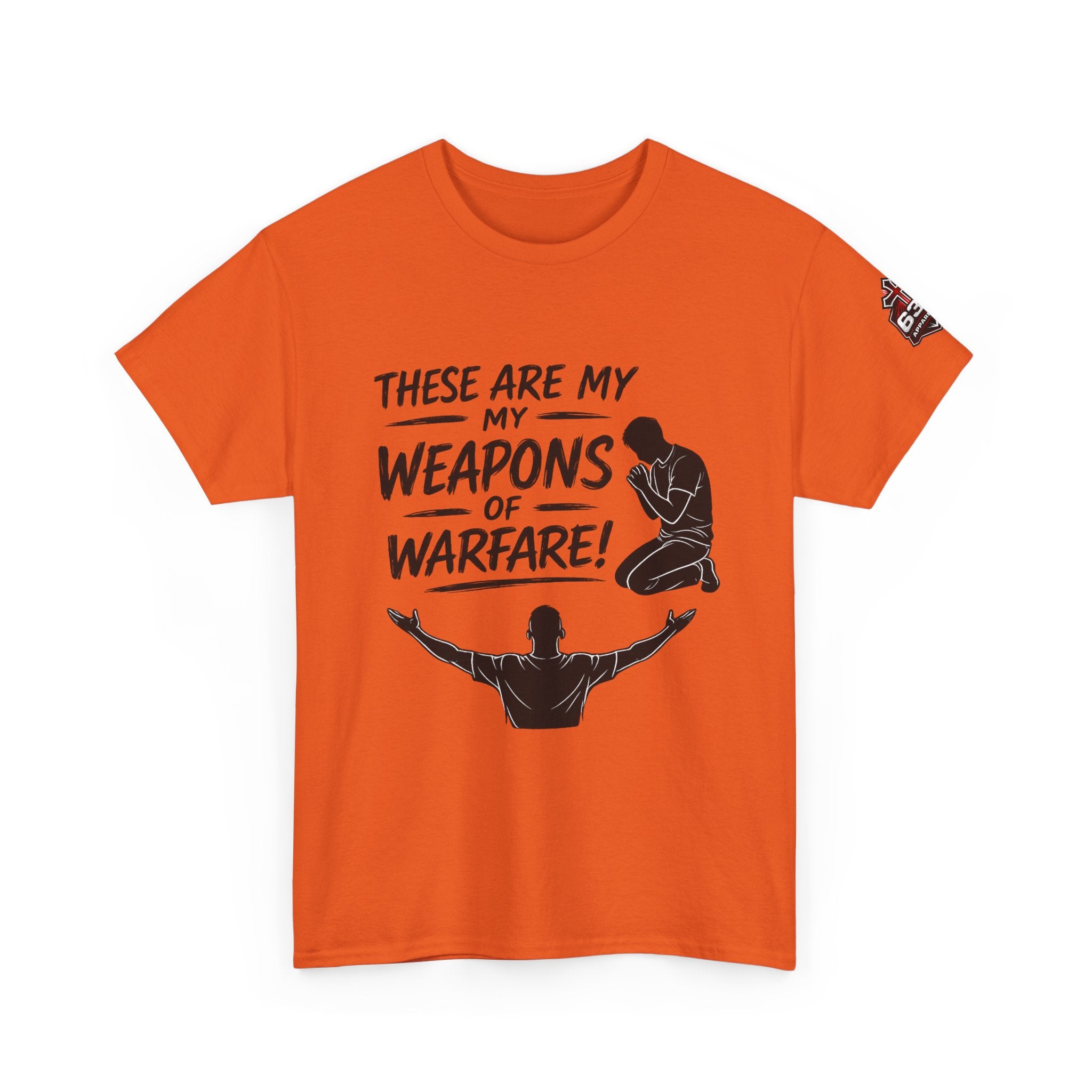 Worship & Prayer Tee — "These Are My Weapons of Warfare" Christian T-Shirt