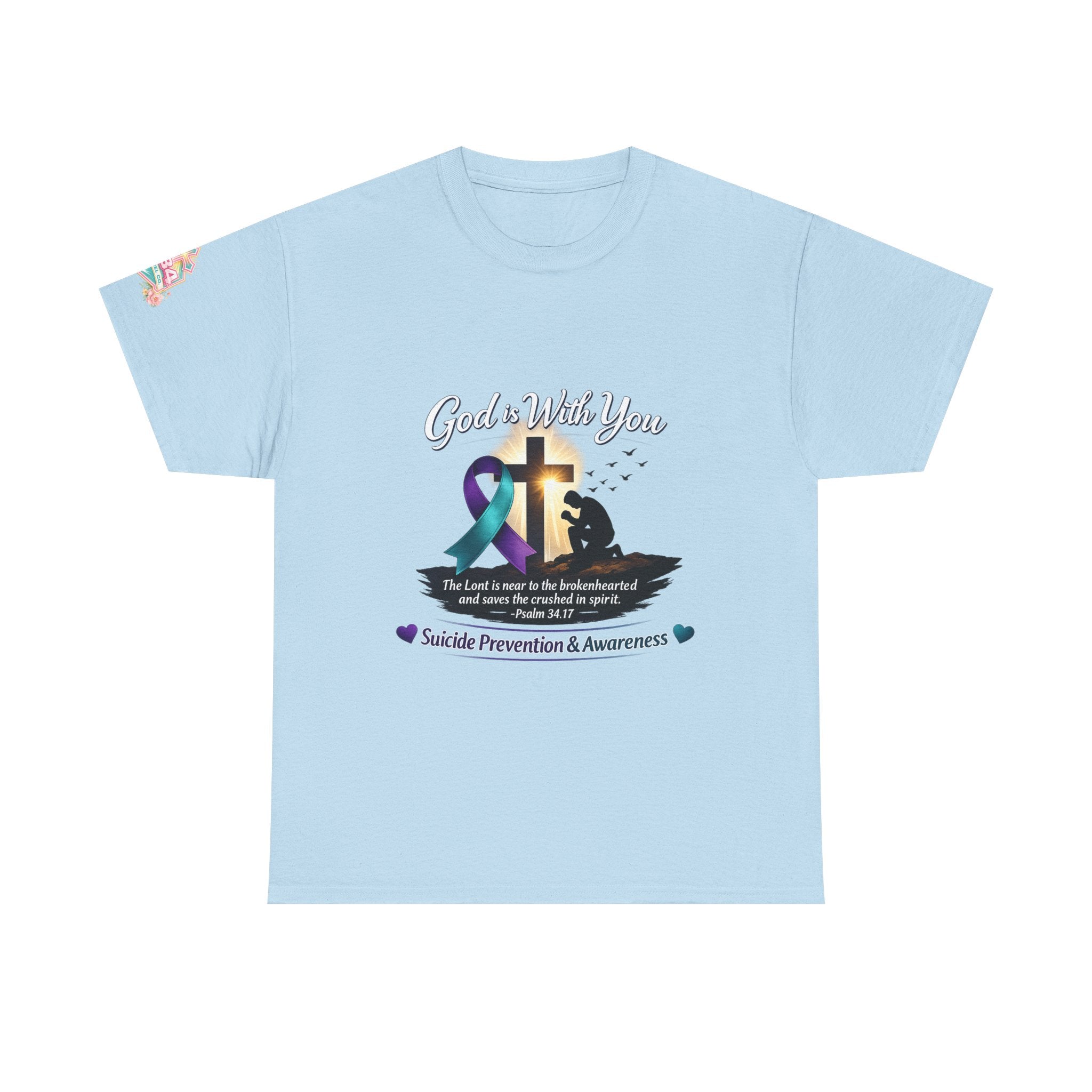 Suicide Prevention Awareness Tee — "God Is With You" Support Shirt