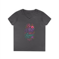 Be Still and Know Floral V-Neck T-Shirt