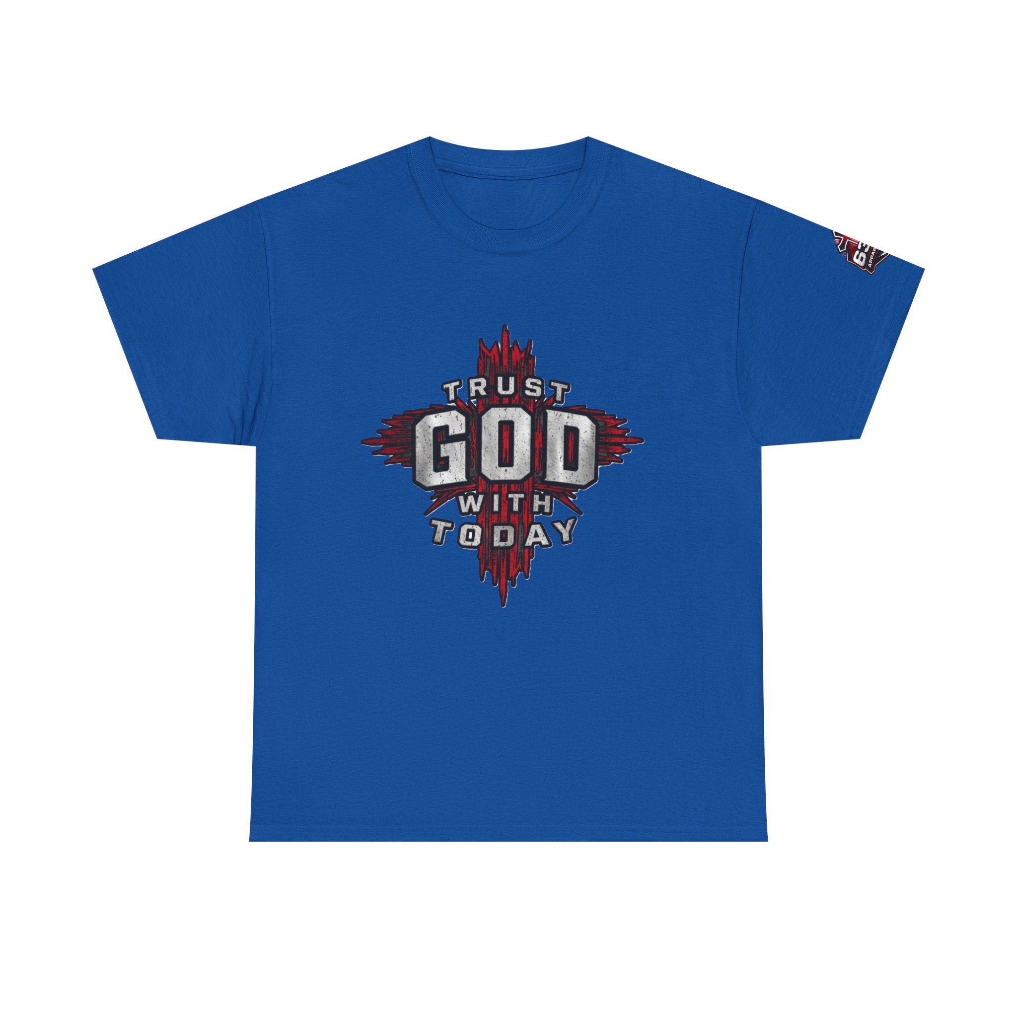 Trust God for Today T-Shirt — Faith Red Cross Christian Tee