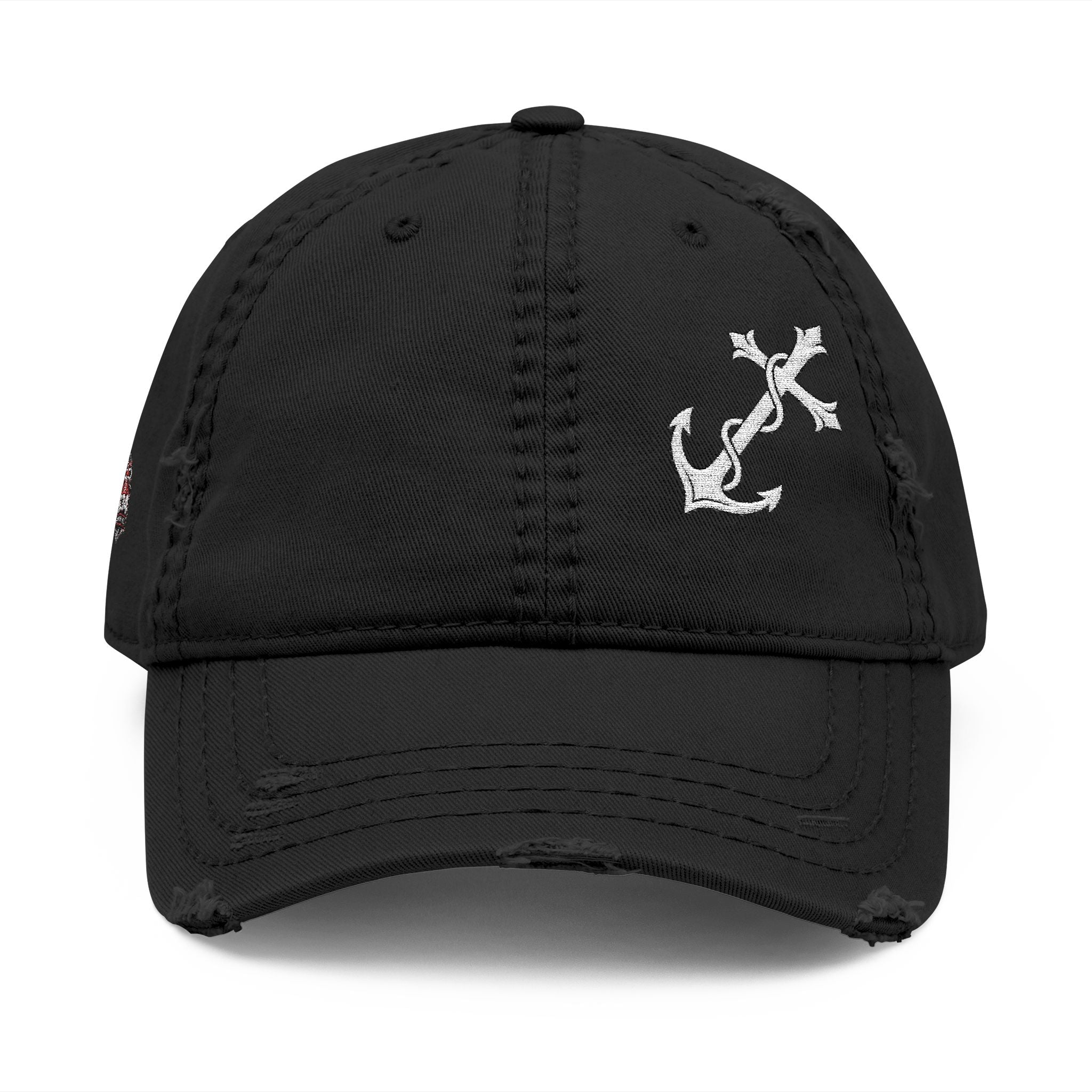 Christian Anchor Cross Embroidered Dad Hat