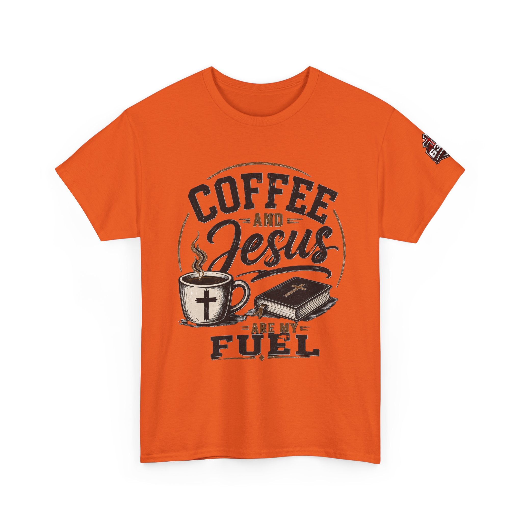 Coffee and Jesus Are My Fuel T-Shirt — Faith & Coffee Graphic Tee