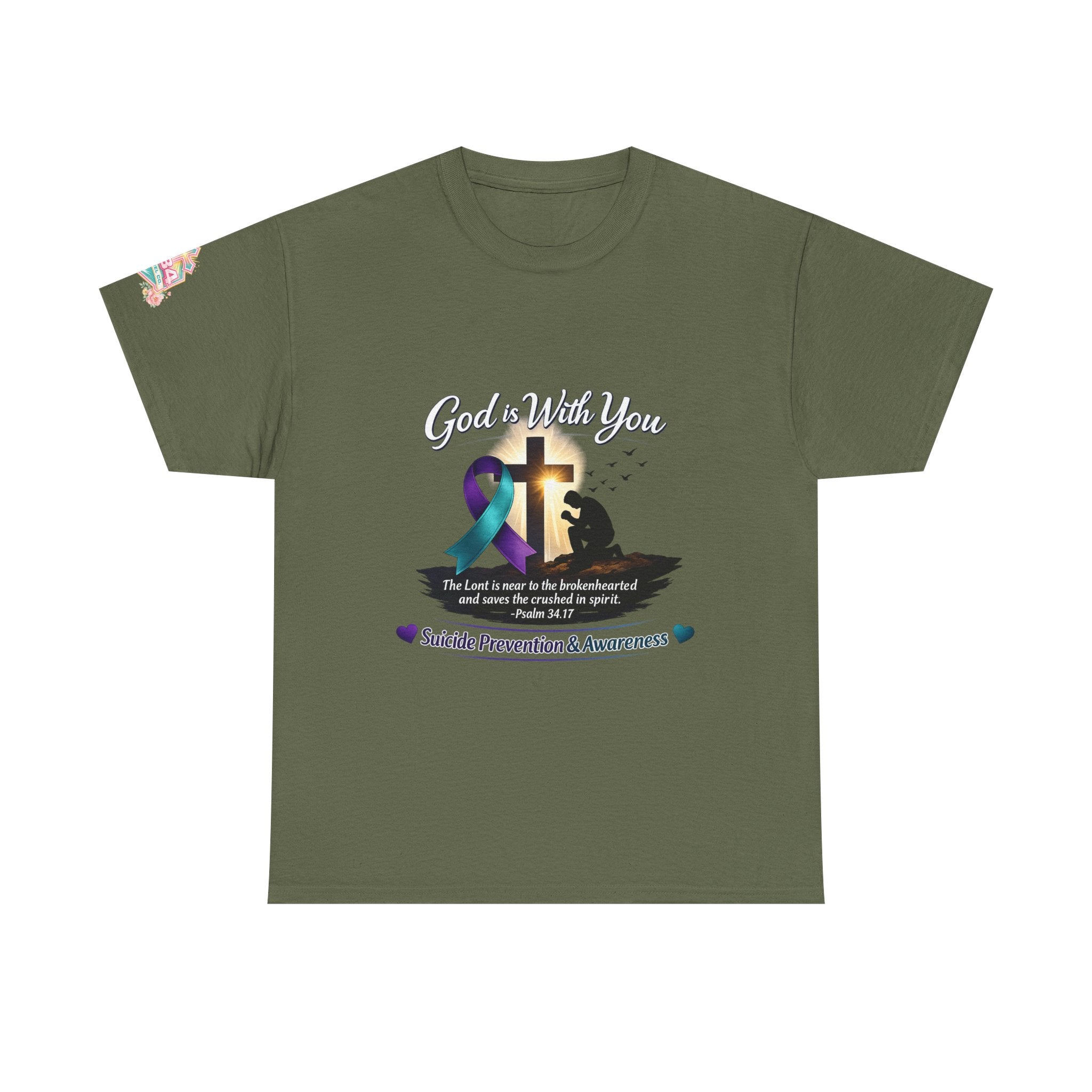 Suicide Prevention Awareness Tee — "God Is With You" Support Shirt