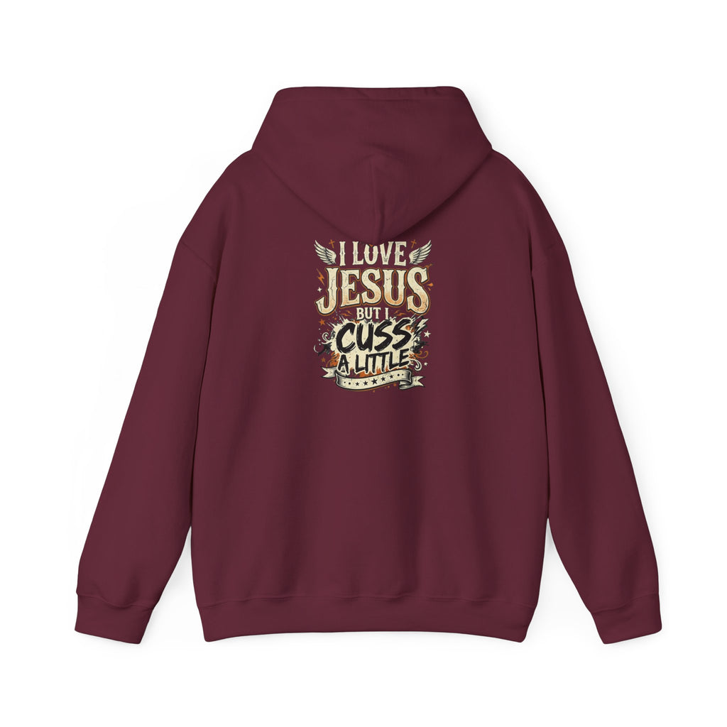 I Love Jesus But I Cuss a Little Hoodie — Christian Faith Hoodie