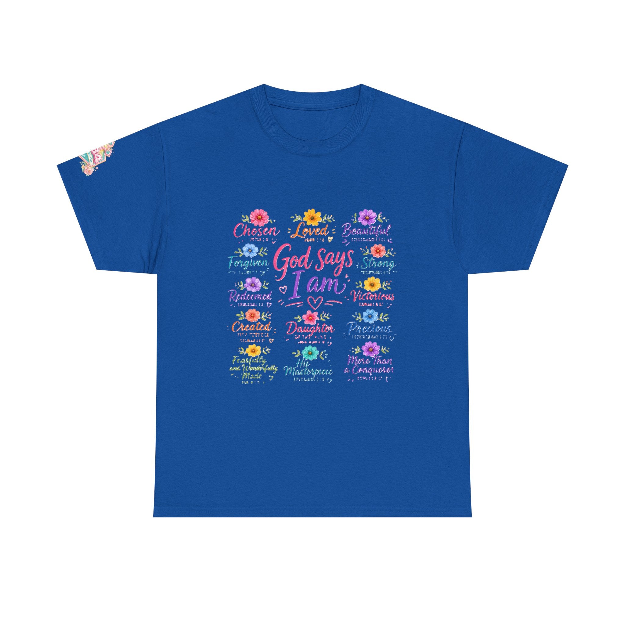 Encouraged by God Floral Tee — What God Says We Are Inspirational Women Shirt