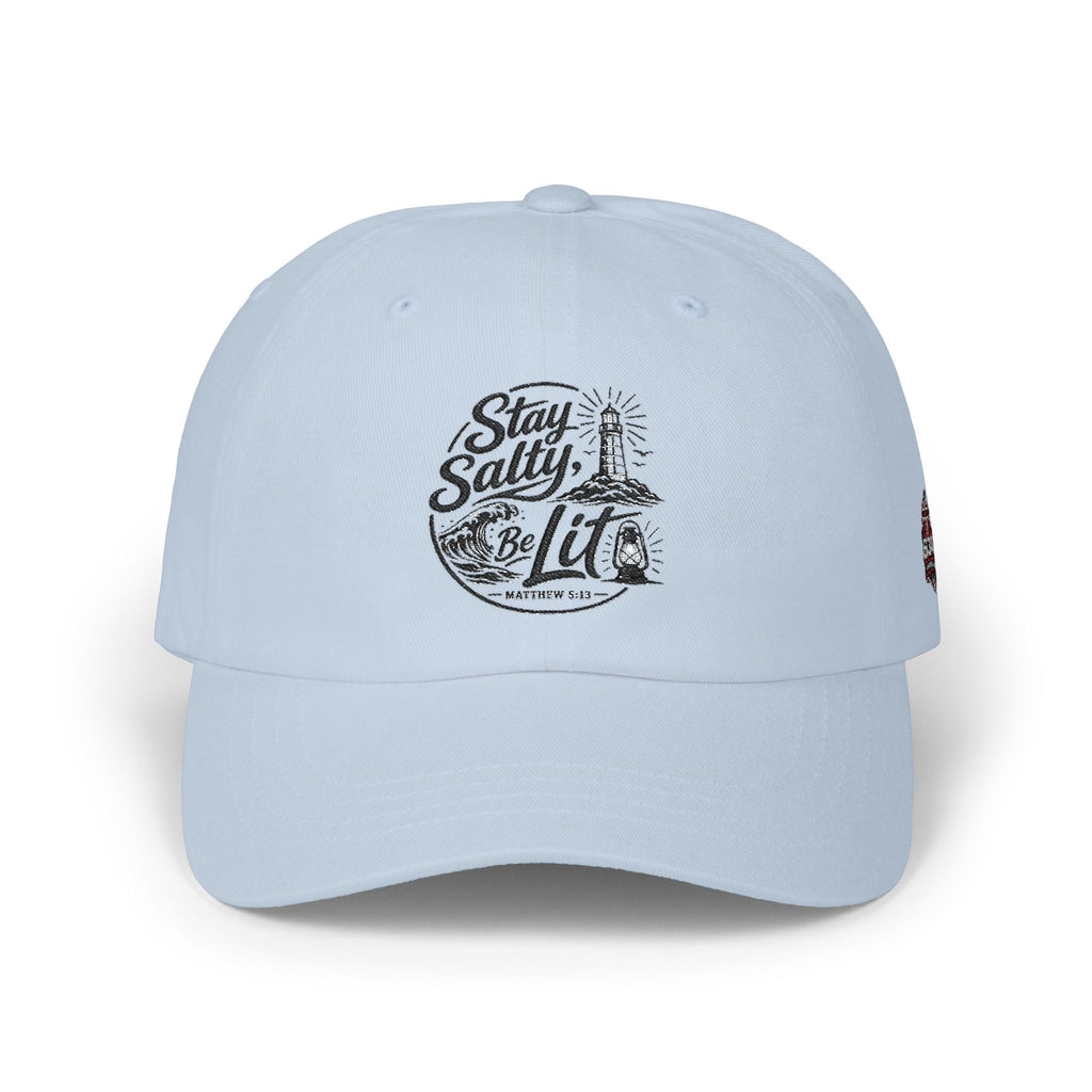 Classic Dad Cap — "Stay Salty Be Lit" Matthew 5:13-16 Embroidered Hat