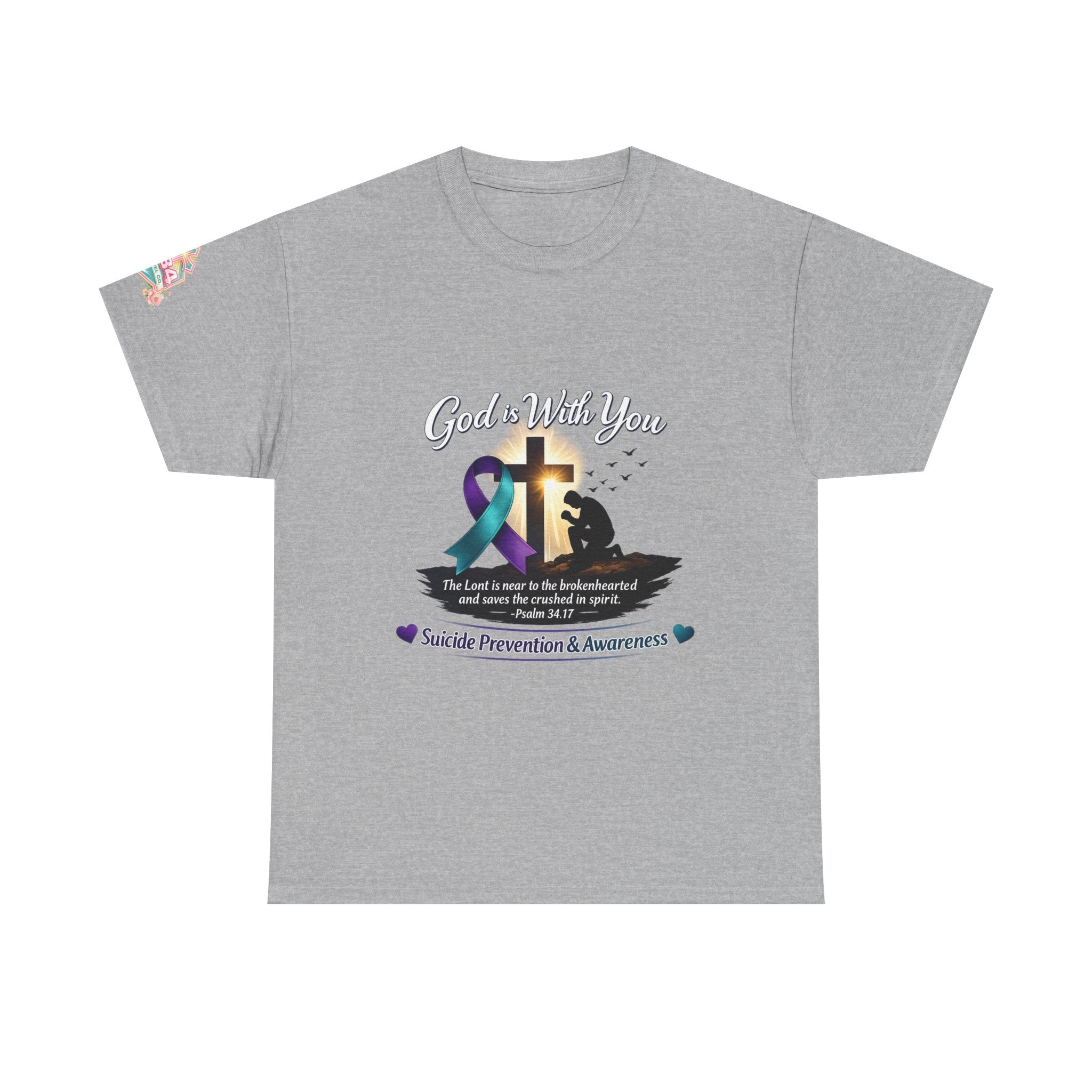 Suicide Prevention Awareness Tee — "God Is With You" Support Shirt