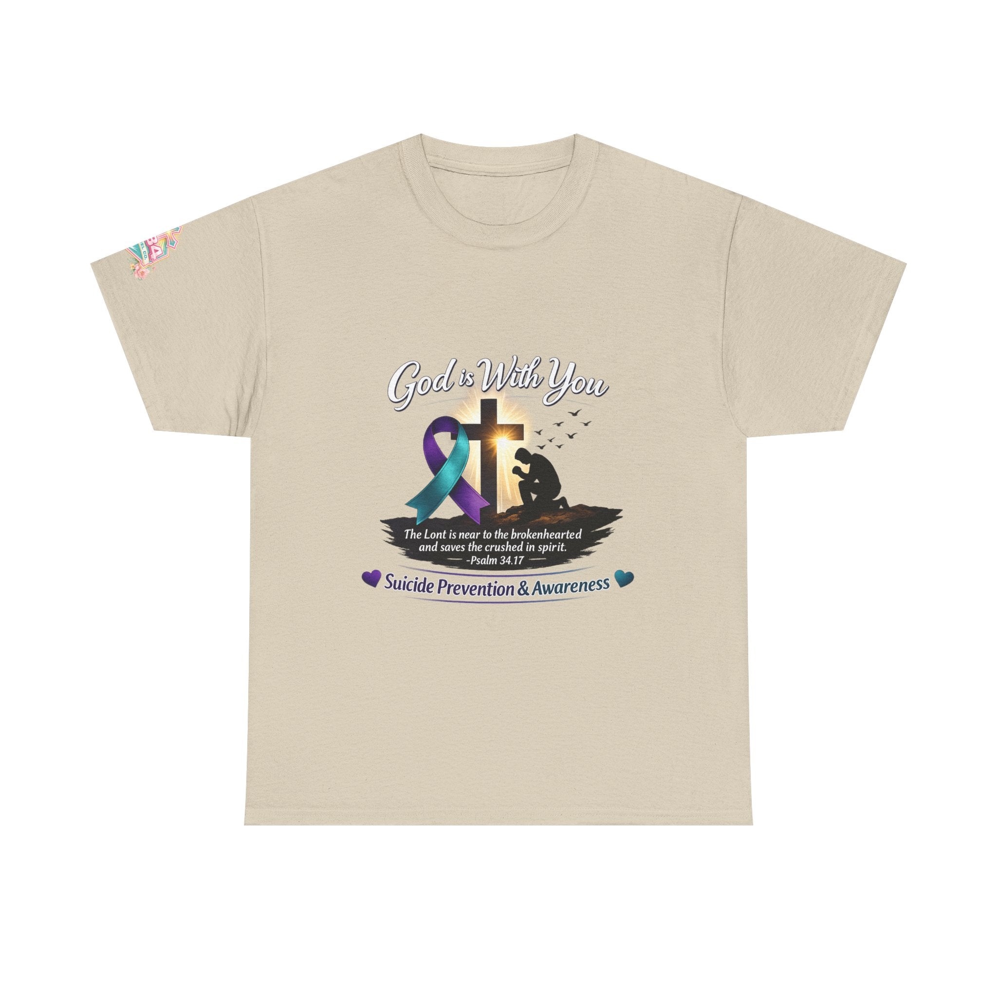 Suicide Prevention Awareness Tee — "God Is With You" Support Shirt
