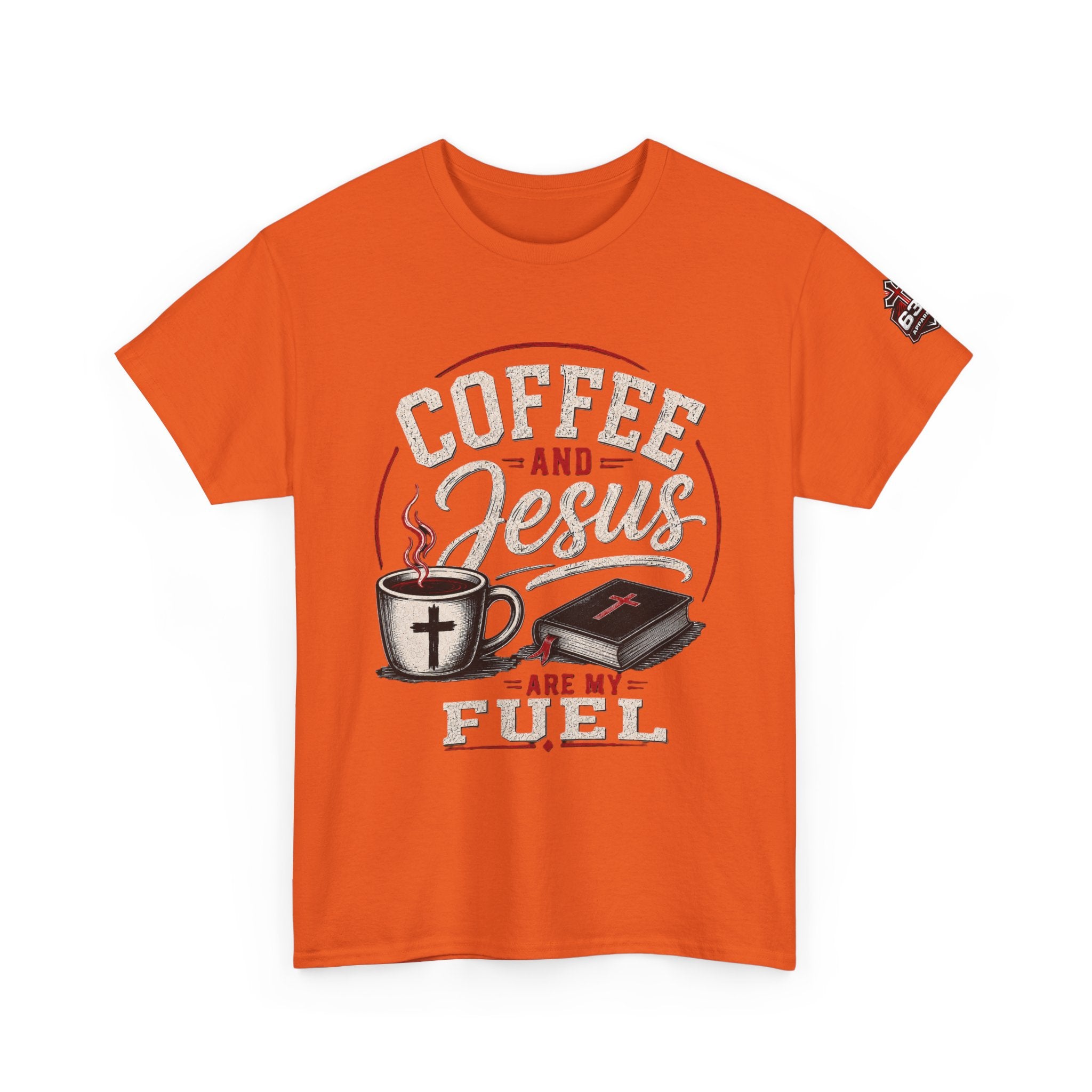 Coffee and Jesus Are My Fuel T-Shirt — Faith & Coffee Graphic Tee