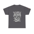 Cheeky Christian Graphic Tee — "I Love Jesus But I Cuss a Little"
