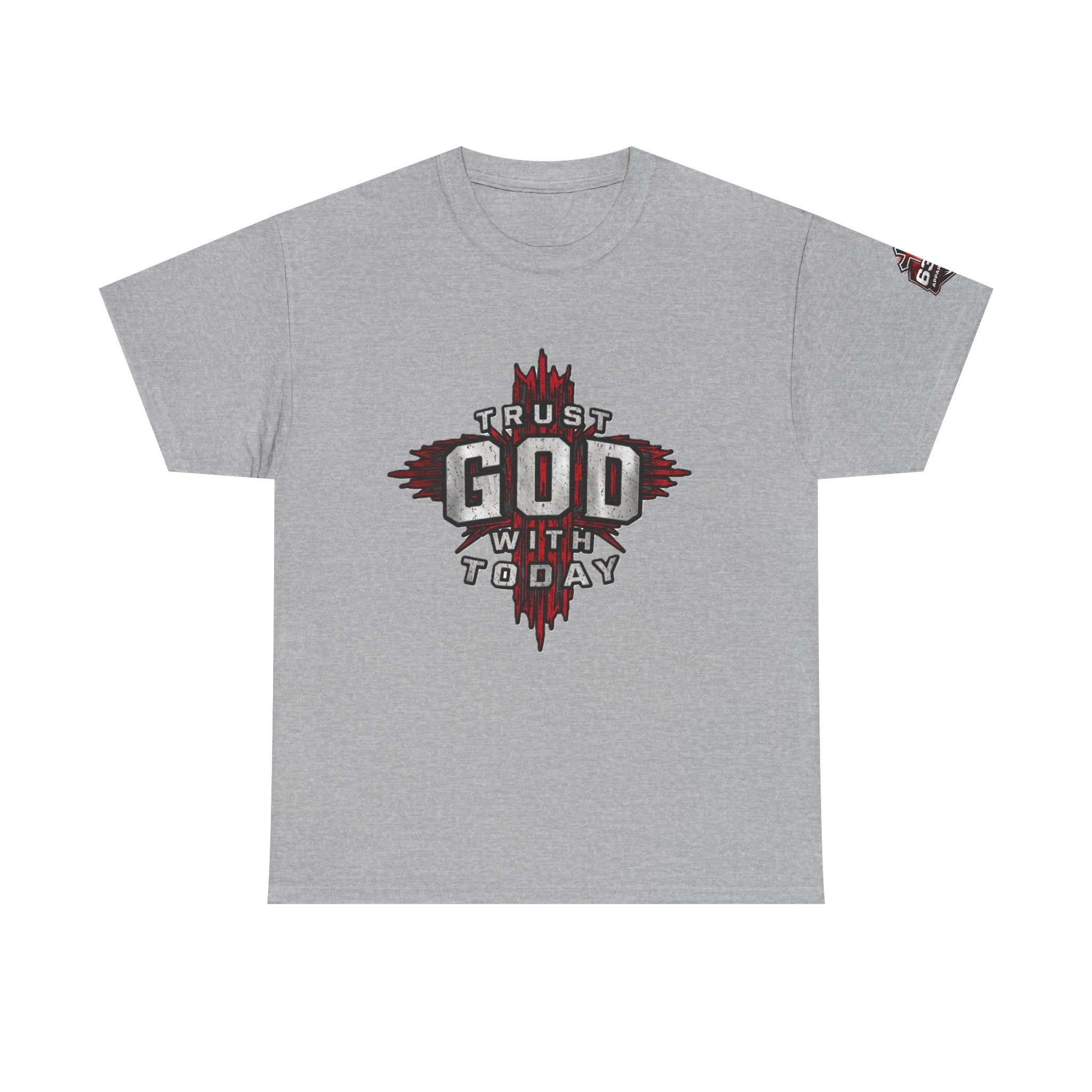 Trust God for Today T-Shirt — Faith Red Cross Christian Tee