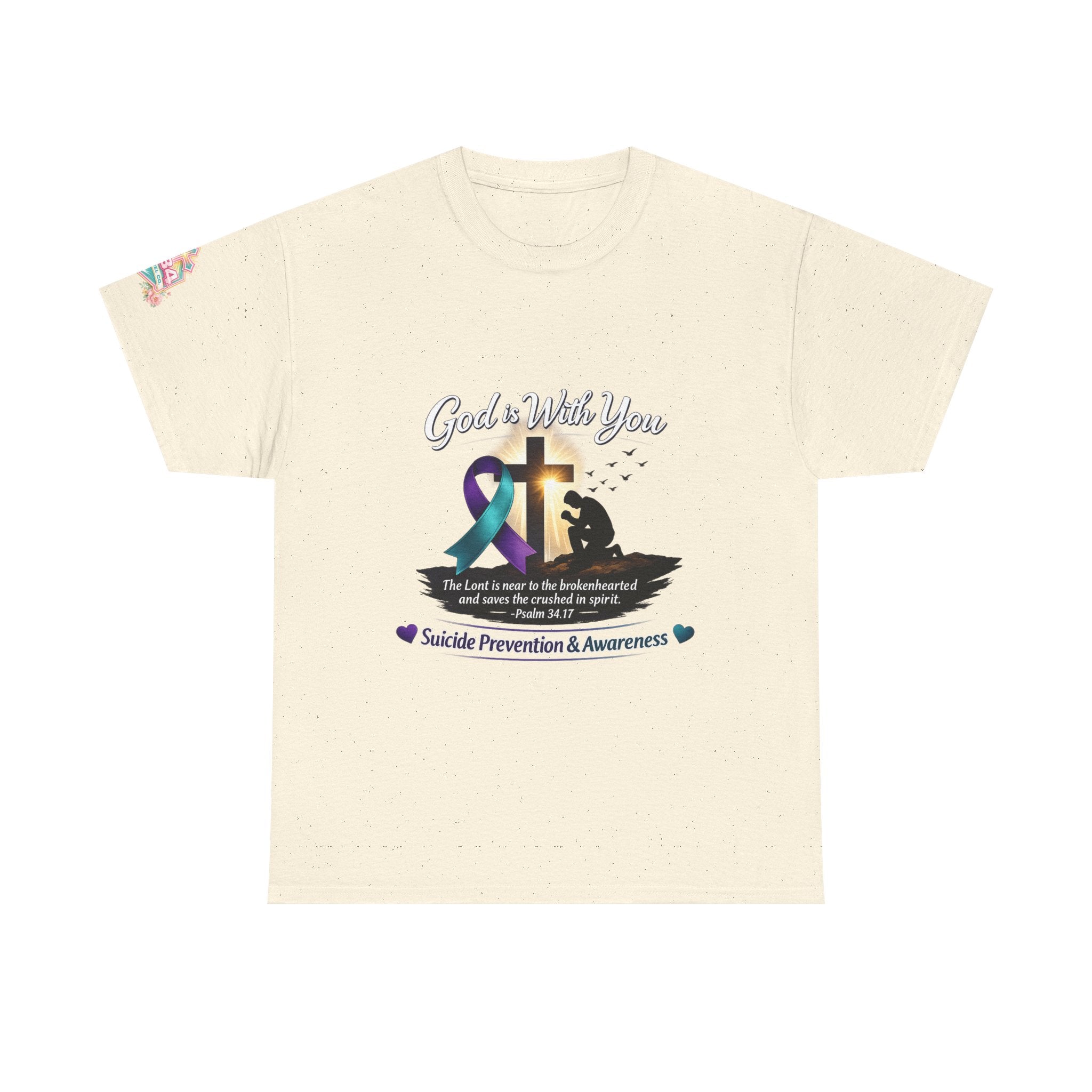 Suicide Prevention Awareness Tee — "God Is With You" Support Shirt