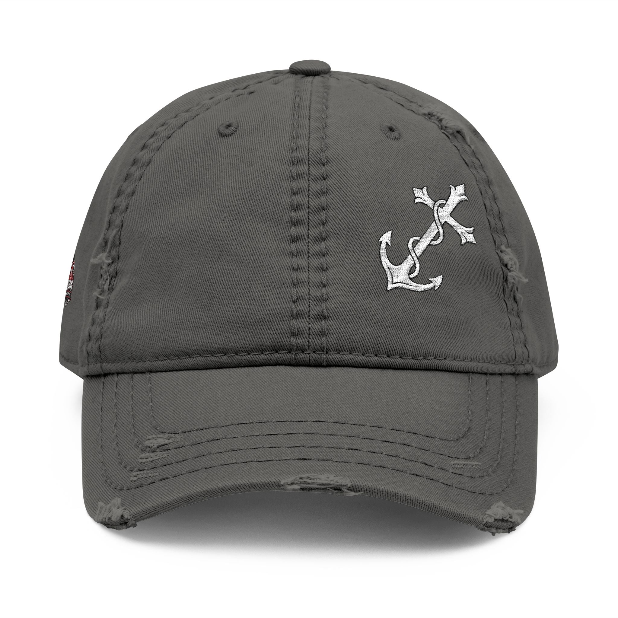 Christian Anchor Cross Embroidered Dad Hat