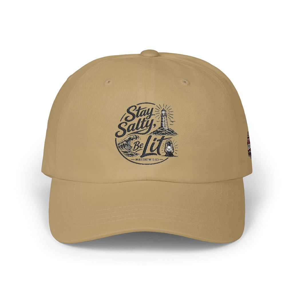 Classic Dad Cap — "Stay Salty Be Lit" Matthew 5:13-16 Embroidered Hat