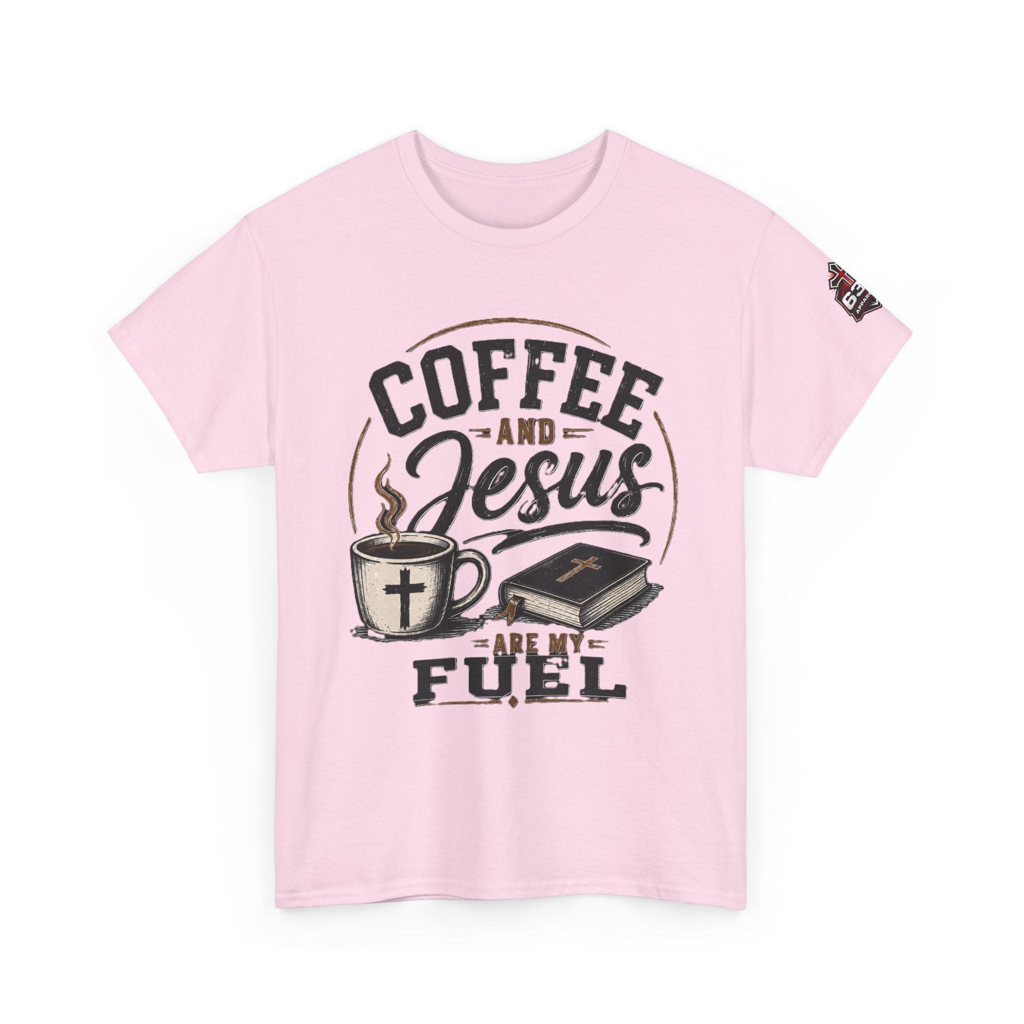 Coffee and Jesus Are My Fuel T-Shirt — Faith & Coffee Graphic Tee