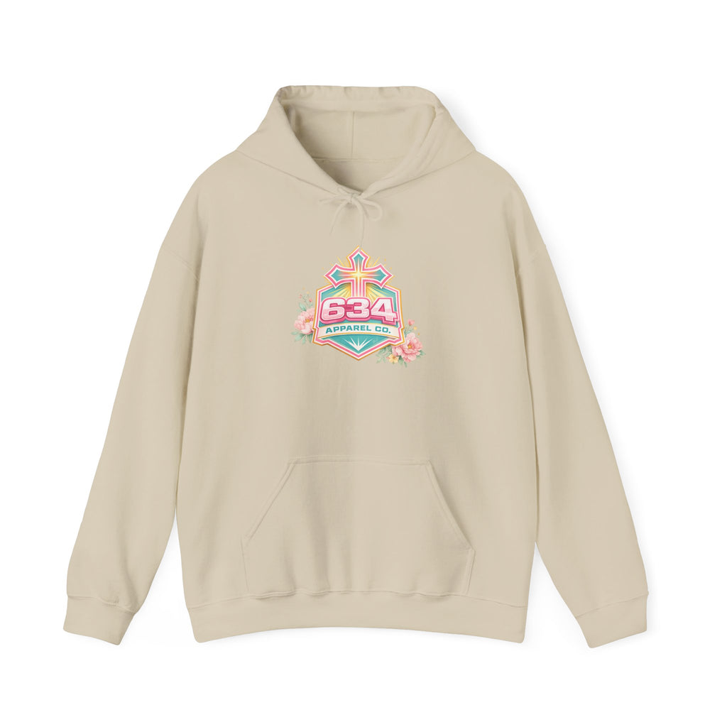 Floral Christian Hoodie — "My Worship Is Loud Because My Wounds Were Deep"