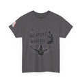 Women's Floral Worship & Prayer Tee — "These Are My Weapons of Warfare" Christian T-Shirt