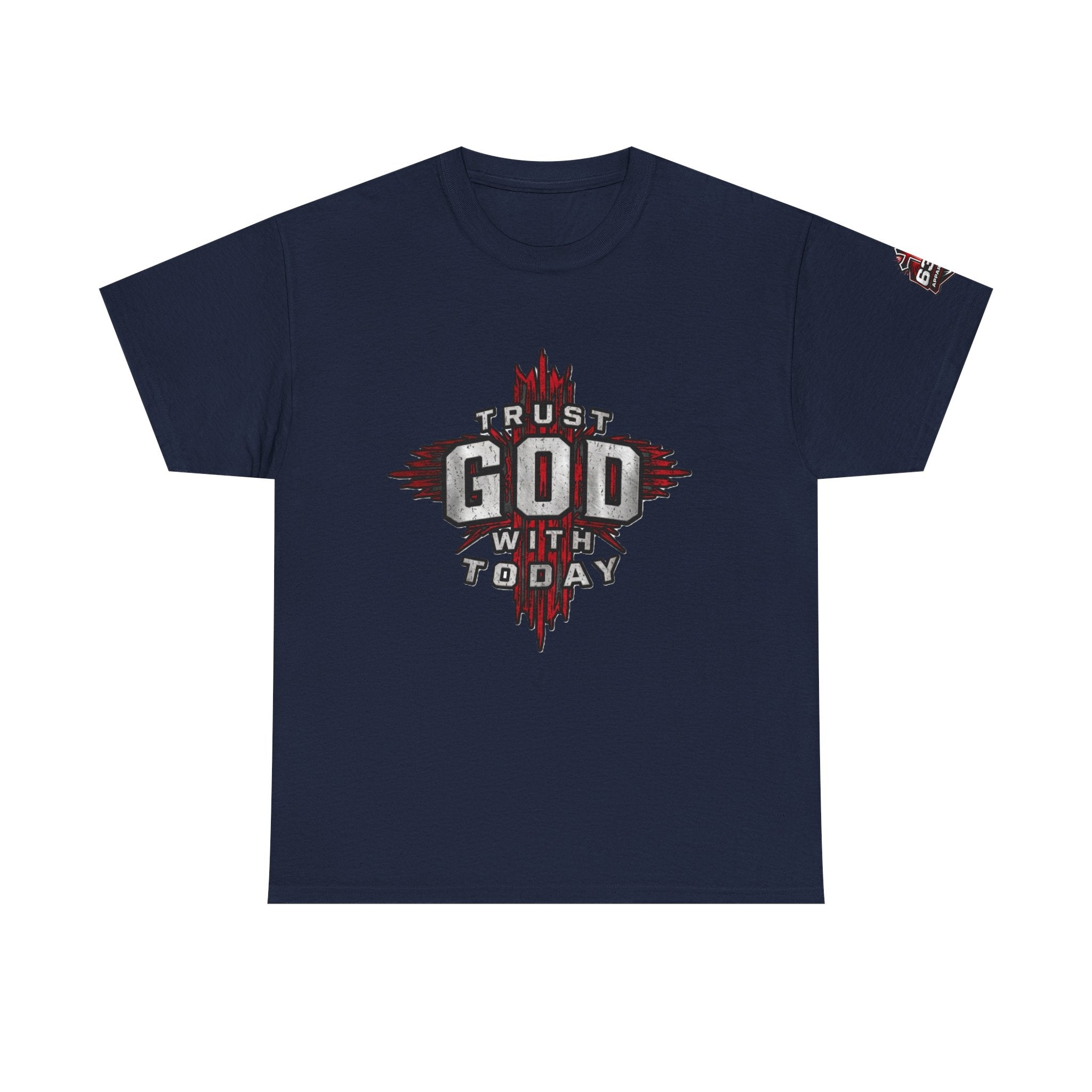 Trust God for Today T-Shirt — Faith Red Cross Christian Tee