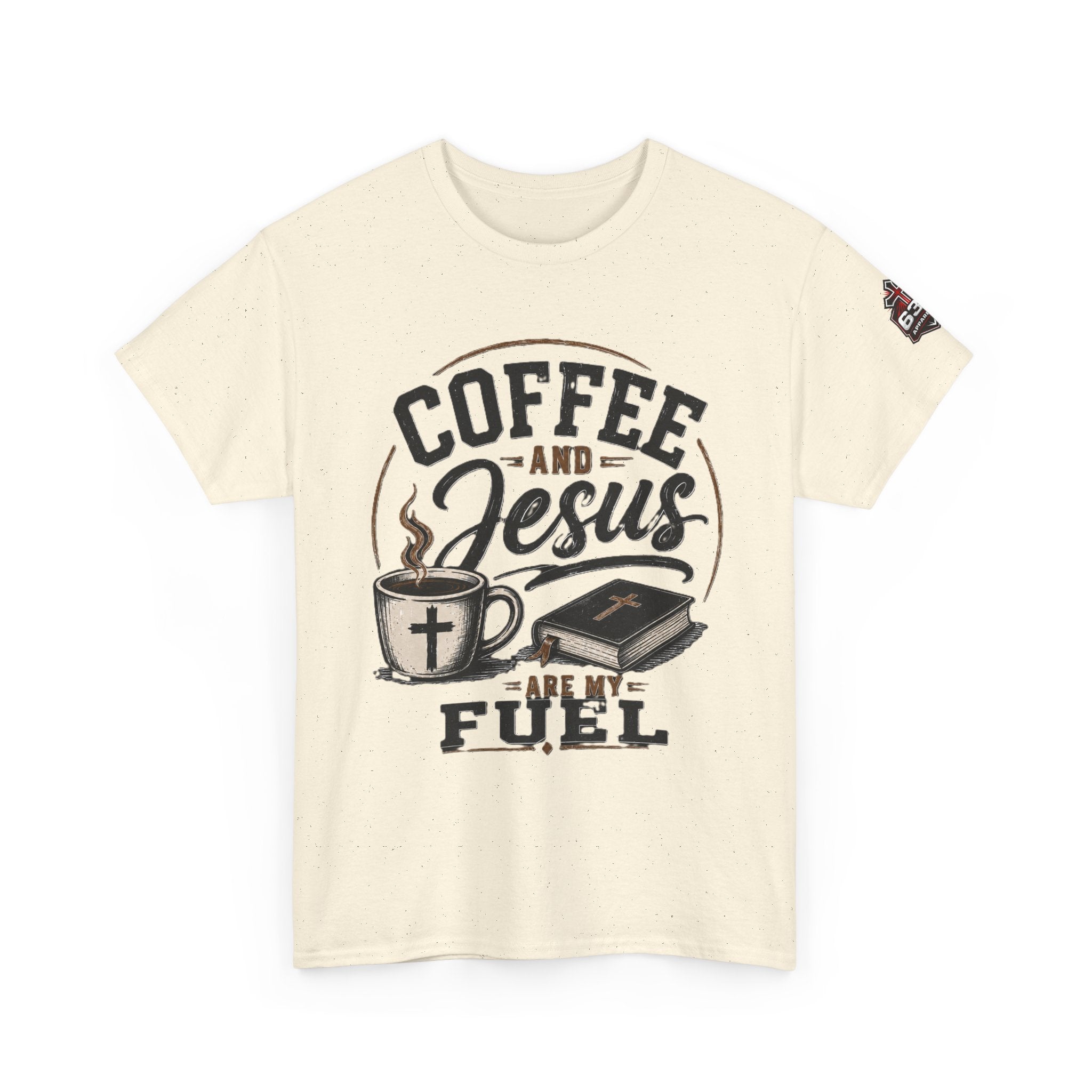 Coffee and Jesus Are My Fuel T-Shirt — Faith & Coffee Graphic Tee