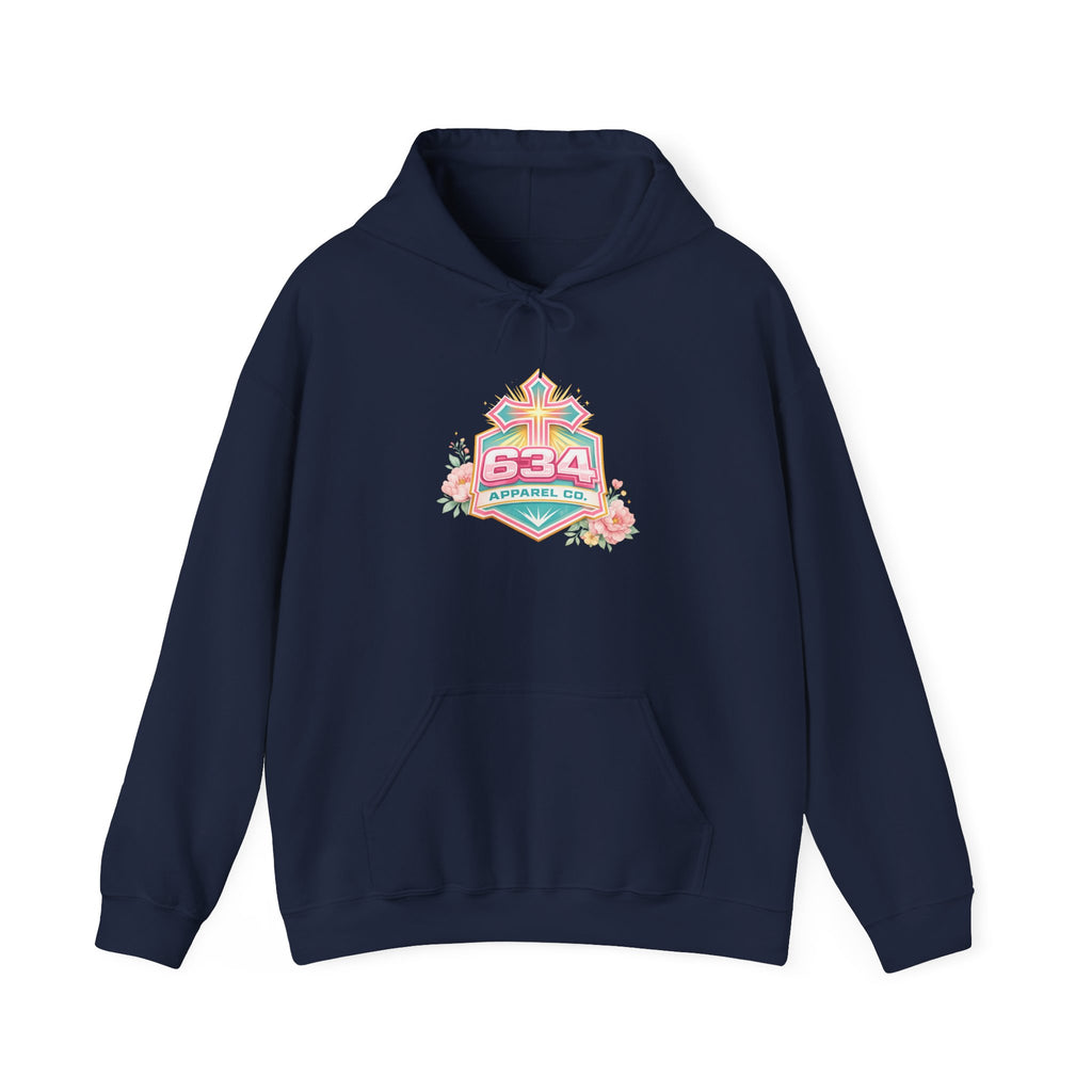 Floral Christian Hoodie — "My Worship Is Loud Because My Wounds Were Deep"