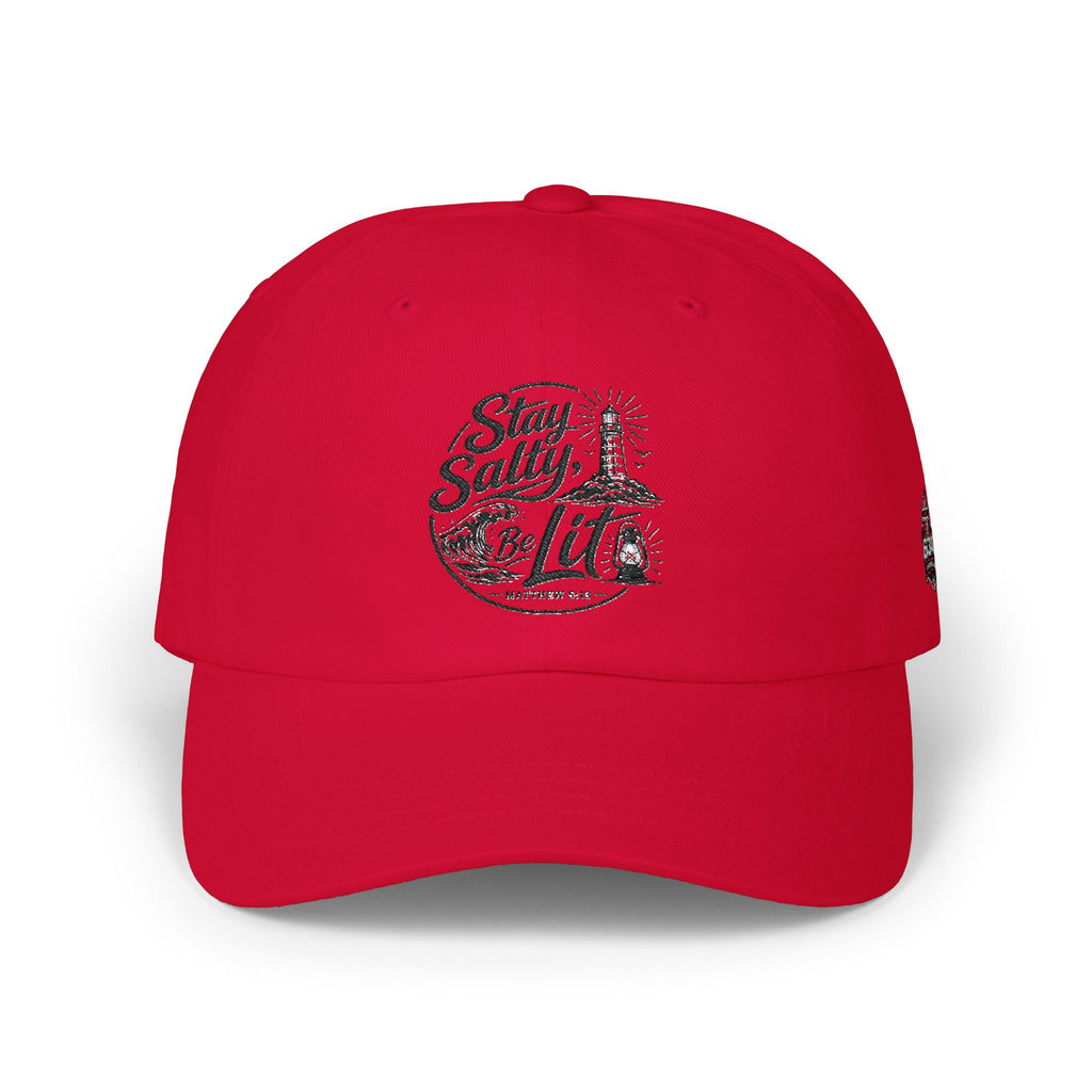 Classic Dad Cap — "Stay Salty Be Lit" Matthew 5:13-16 Embroidered Hat