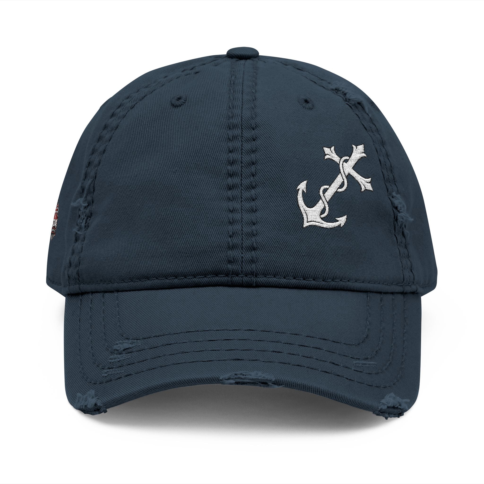 Christian Anchor Cross Embroidered Dad Hat